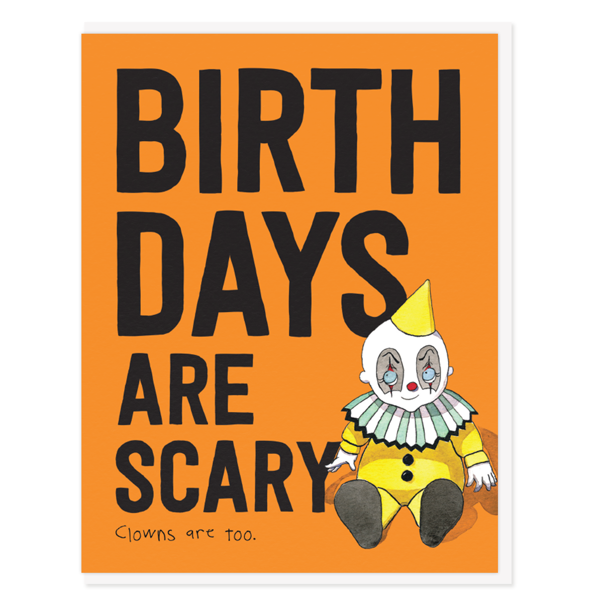 Scary Clown Birthday Card