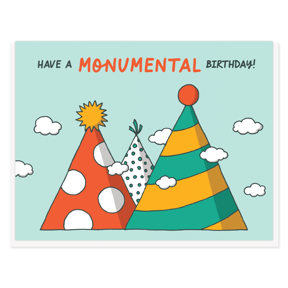 Party Hat Mountains Birthday Card