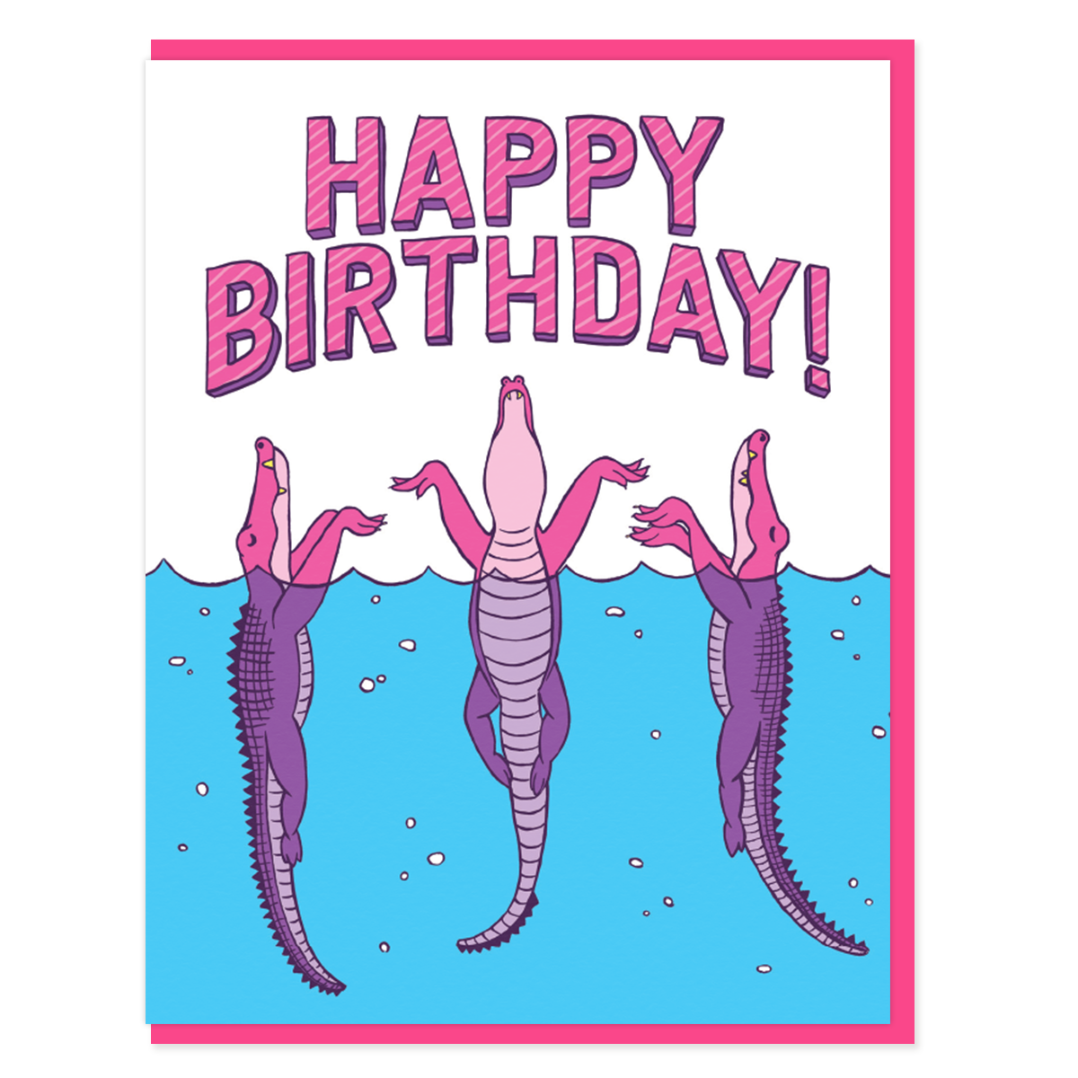 Synchronized Crocodiles Birthday Card