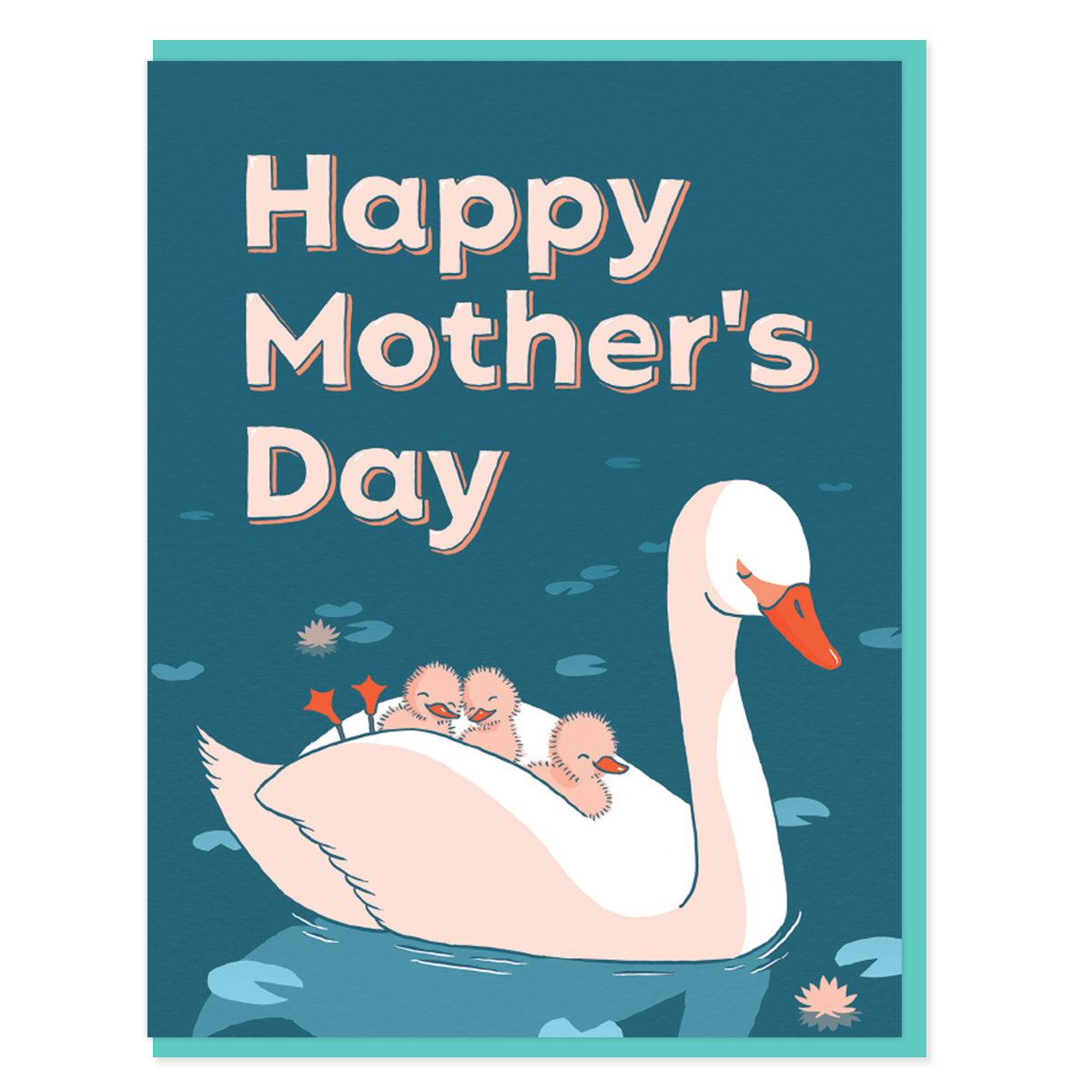 Swan and Cignets Mother's Day Card