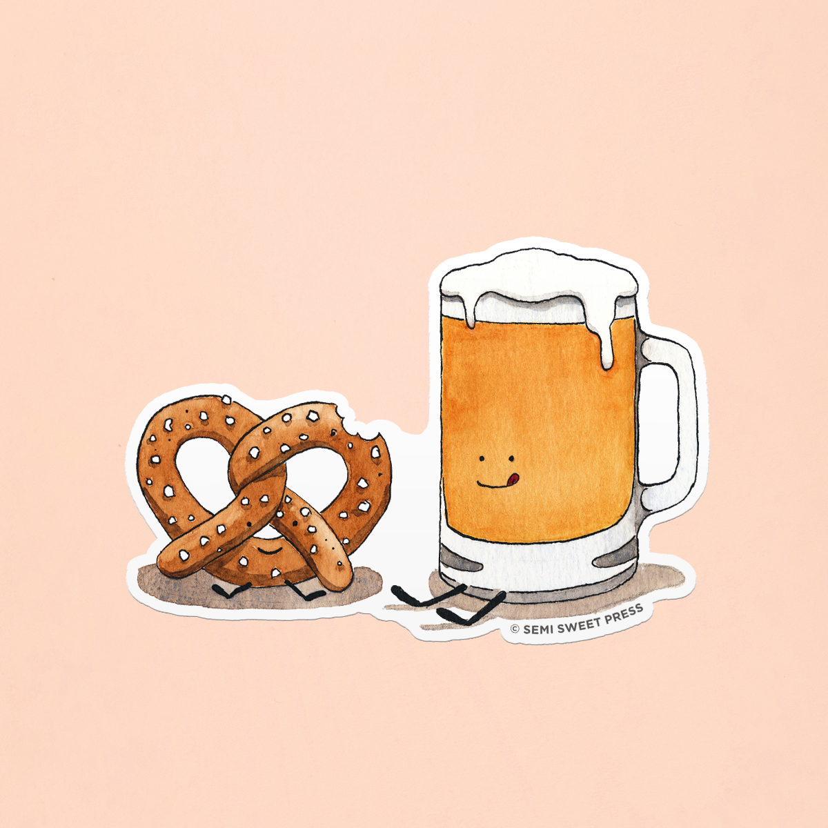 Beer and Pretzel sticker