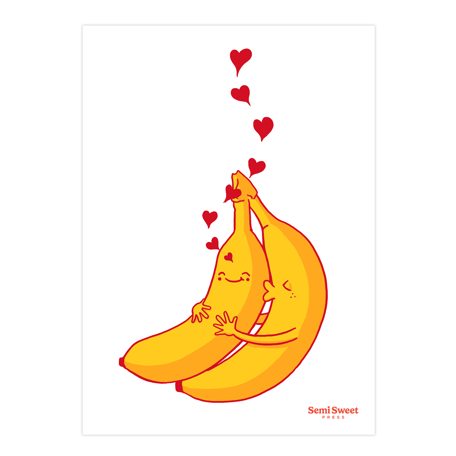 Bananas in Love Art Print