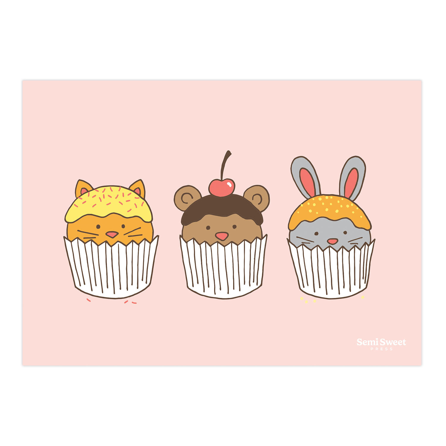 Cupcake Pals Art Print