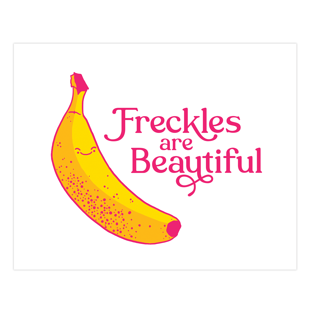 Freckle Banana Art Print