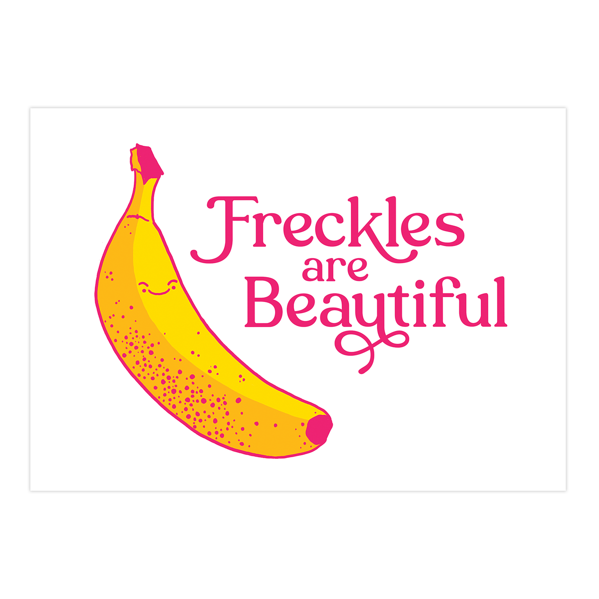 Freckle Banana Art Print