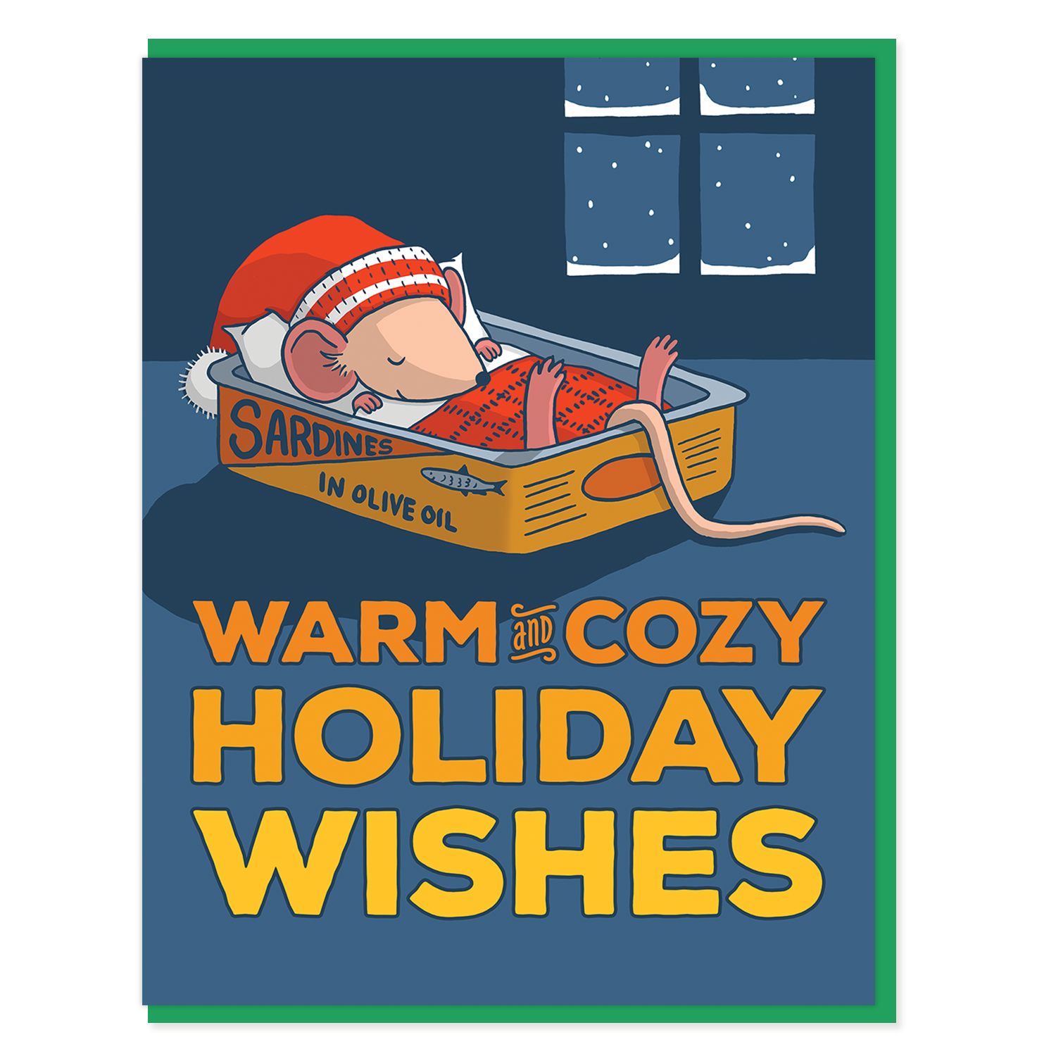Cozy Mouse Holiday Card