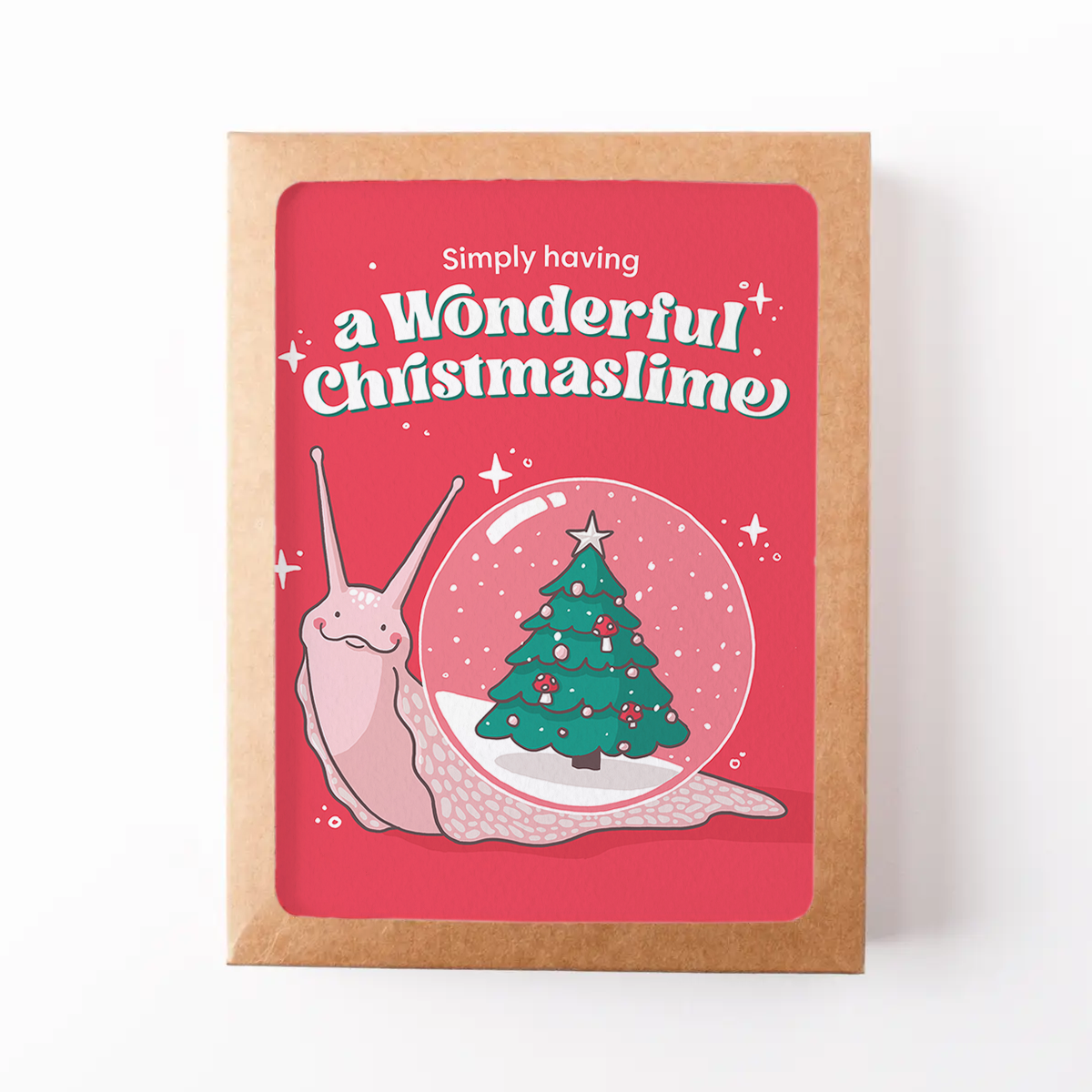 Snail Snow Globe Holiday Card