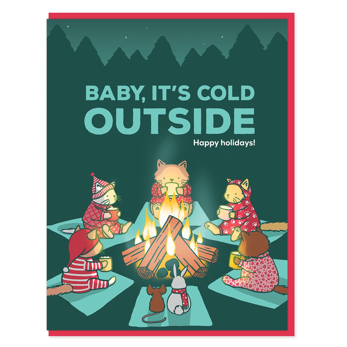 Campfire Cats Holiday Card