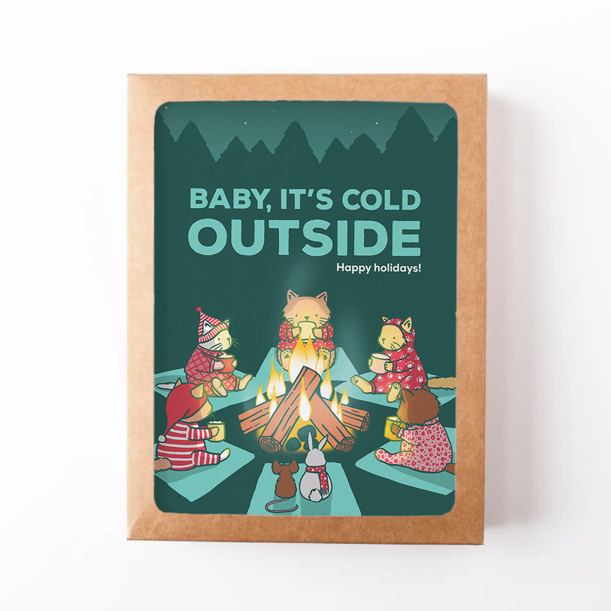 Campfire Cats Holiday Card