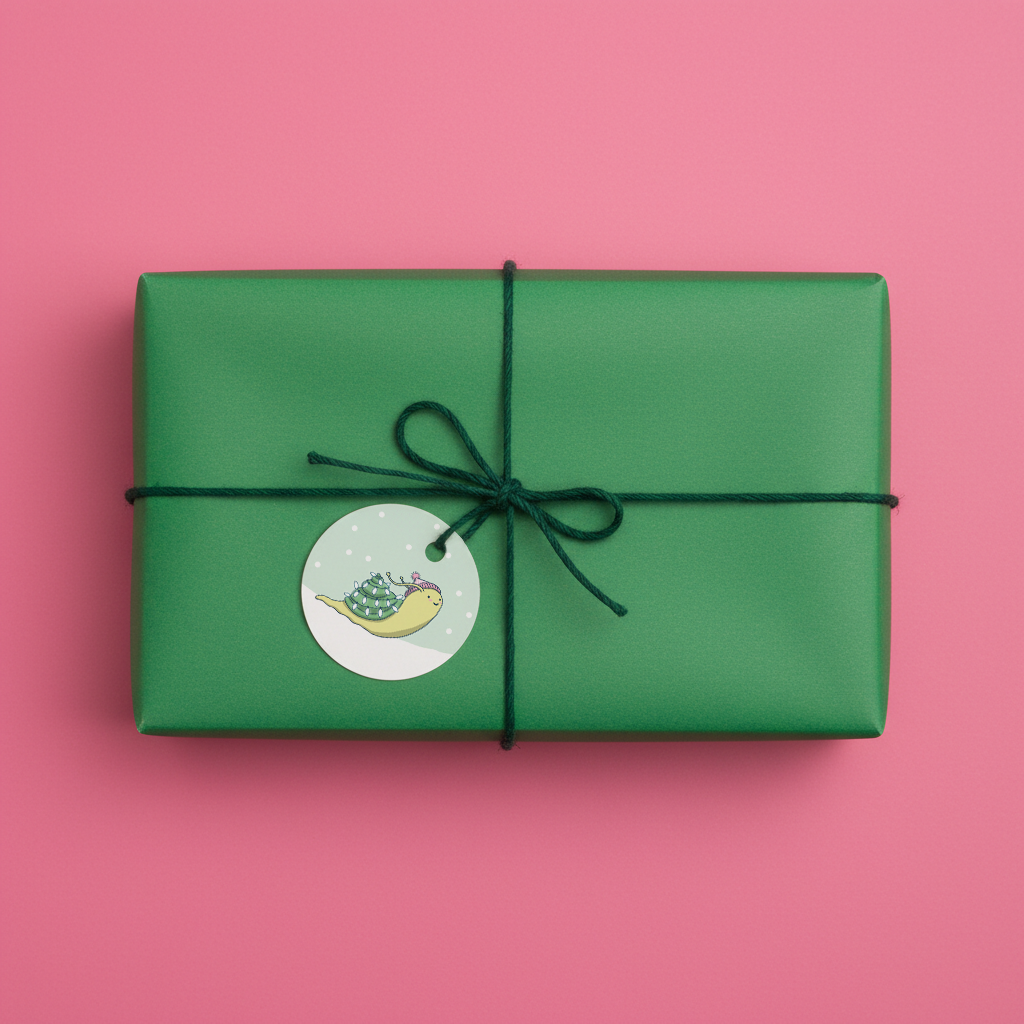 Holiday Snail Gift Tags | Semi Sweet Press