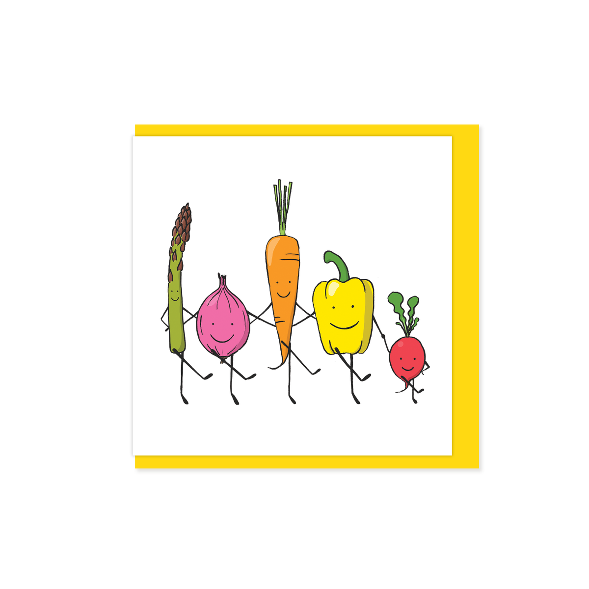 Dancing Veggies Mini Card