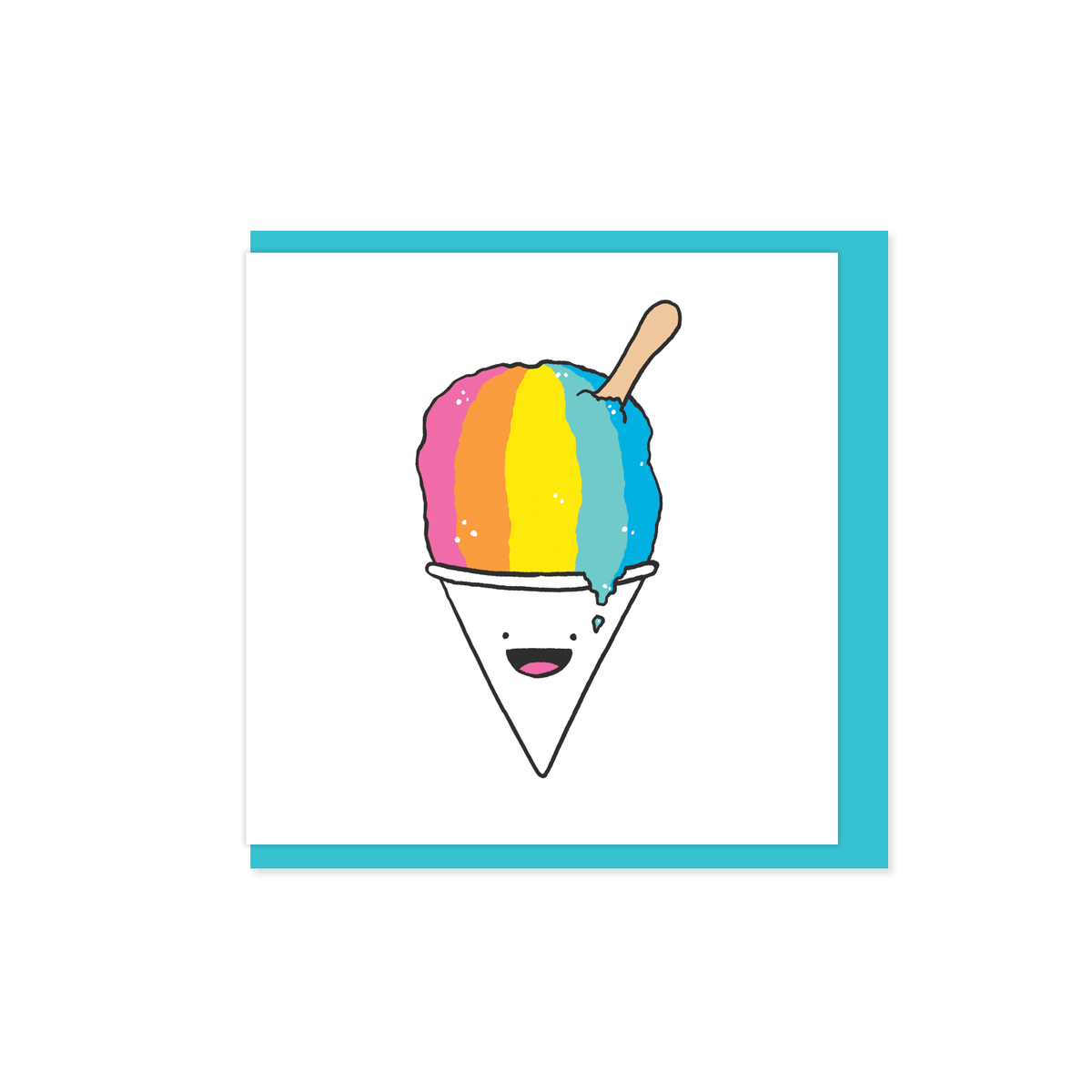 Rainbow Shave Ice Mini Card