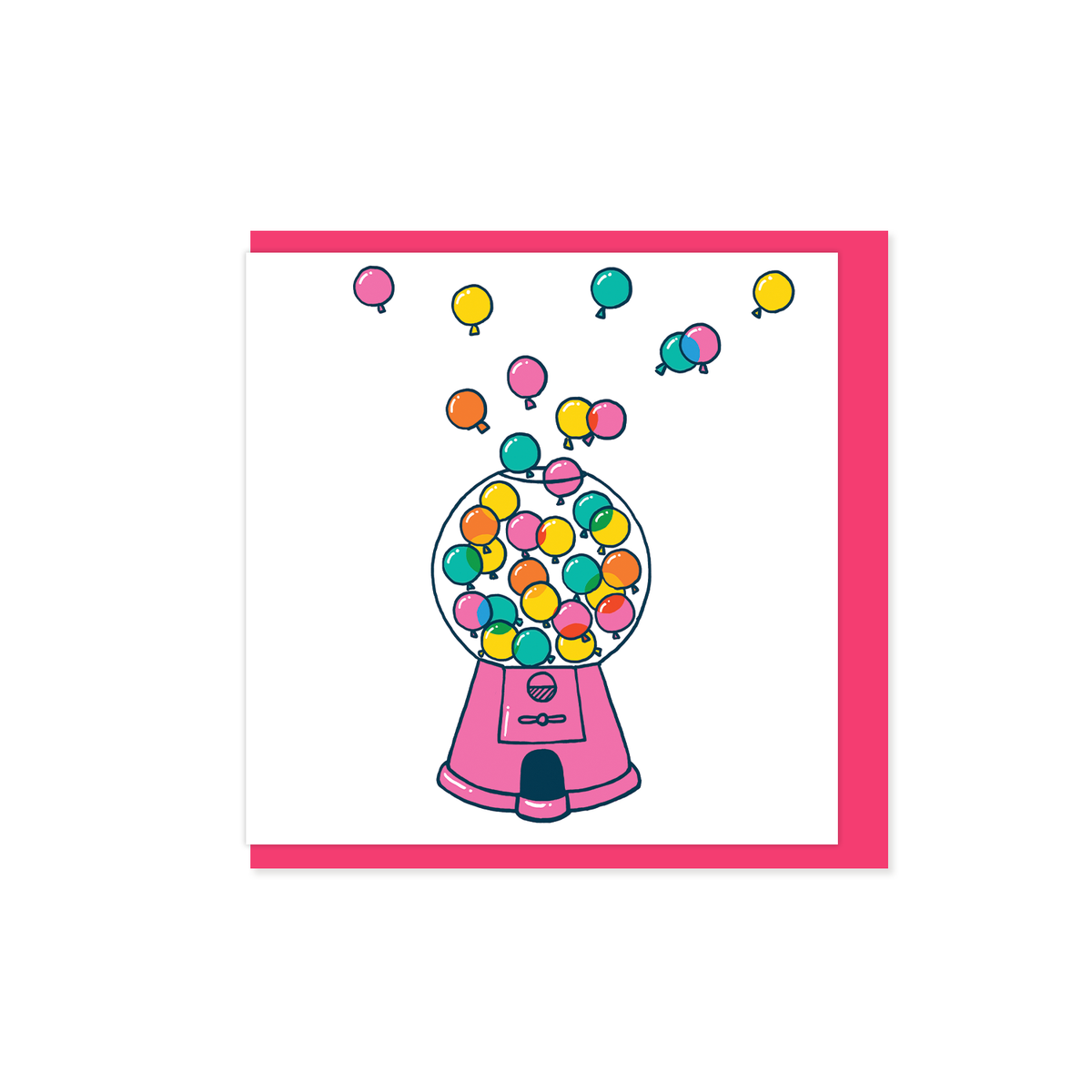 Gumball Balloon Mini Card
