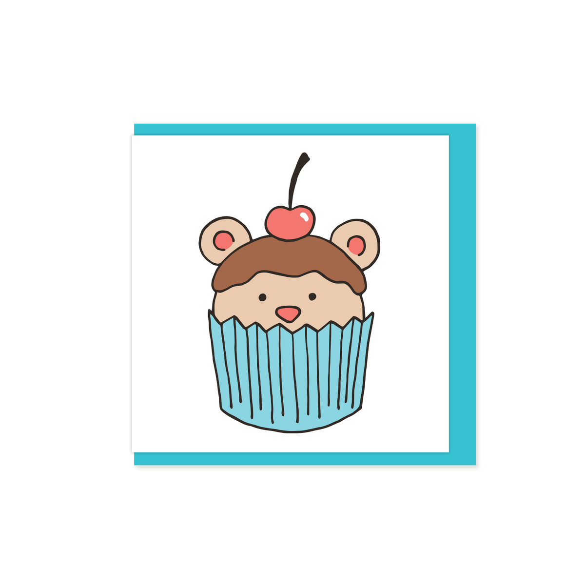 Bear Cupcake Mini Card