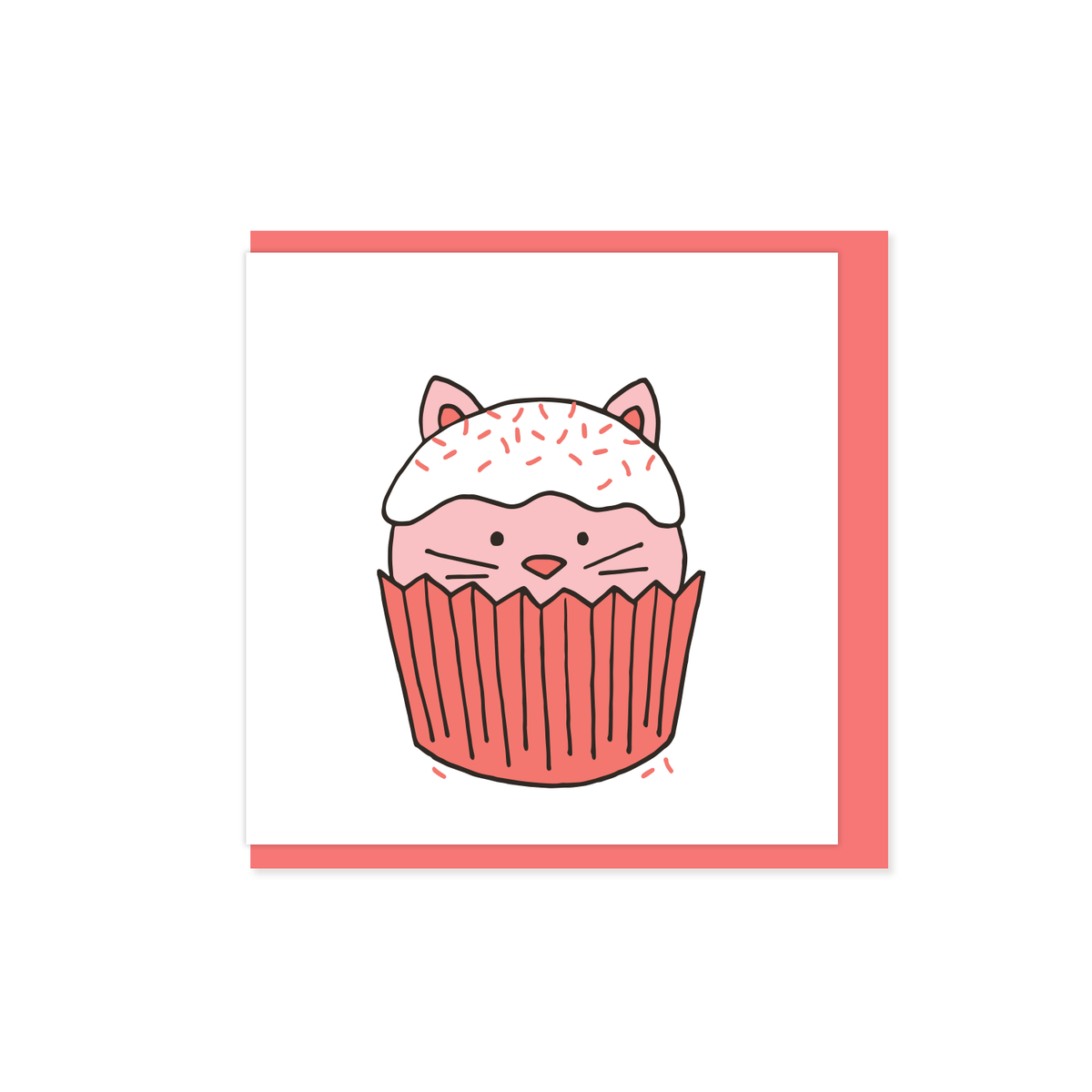 Cat Cupcake Mini Card
