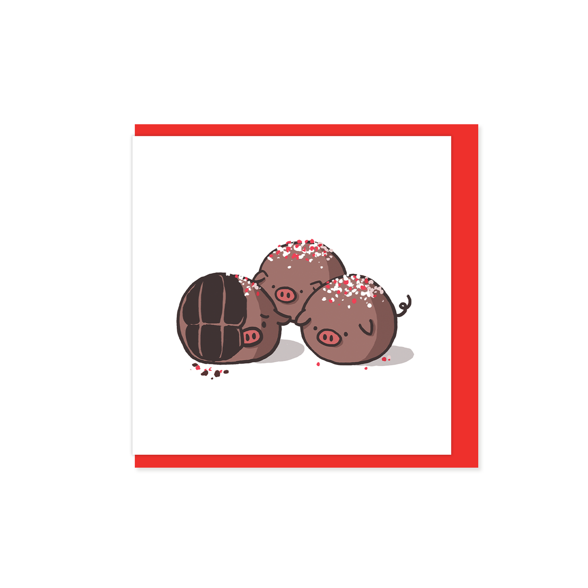 Pig Truffles Holiday Mini Card
