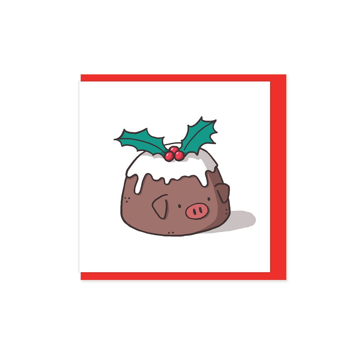 Pig Pudding Holiday Mini Card