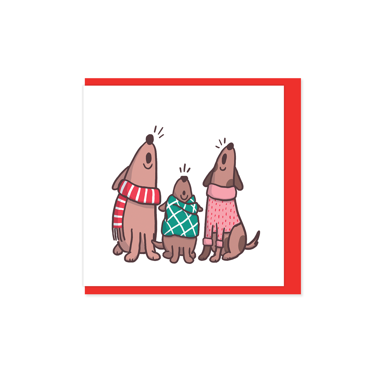 Howling Dogs Holiday Mini Card