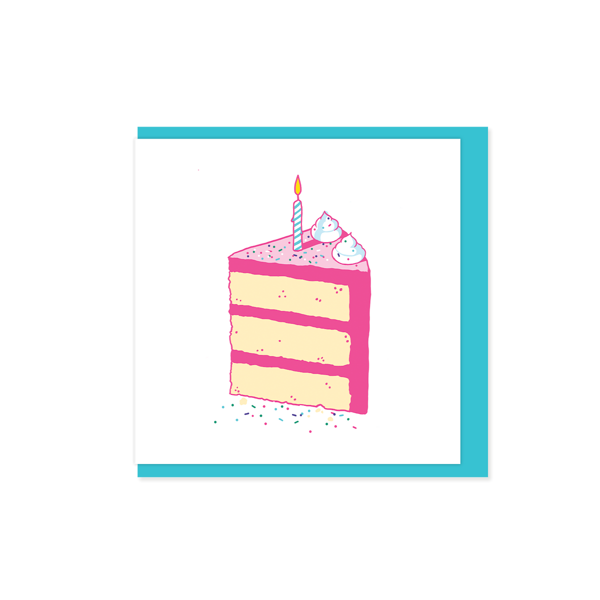 Birthday Cake Slice Mini Card
