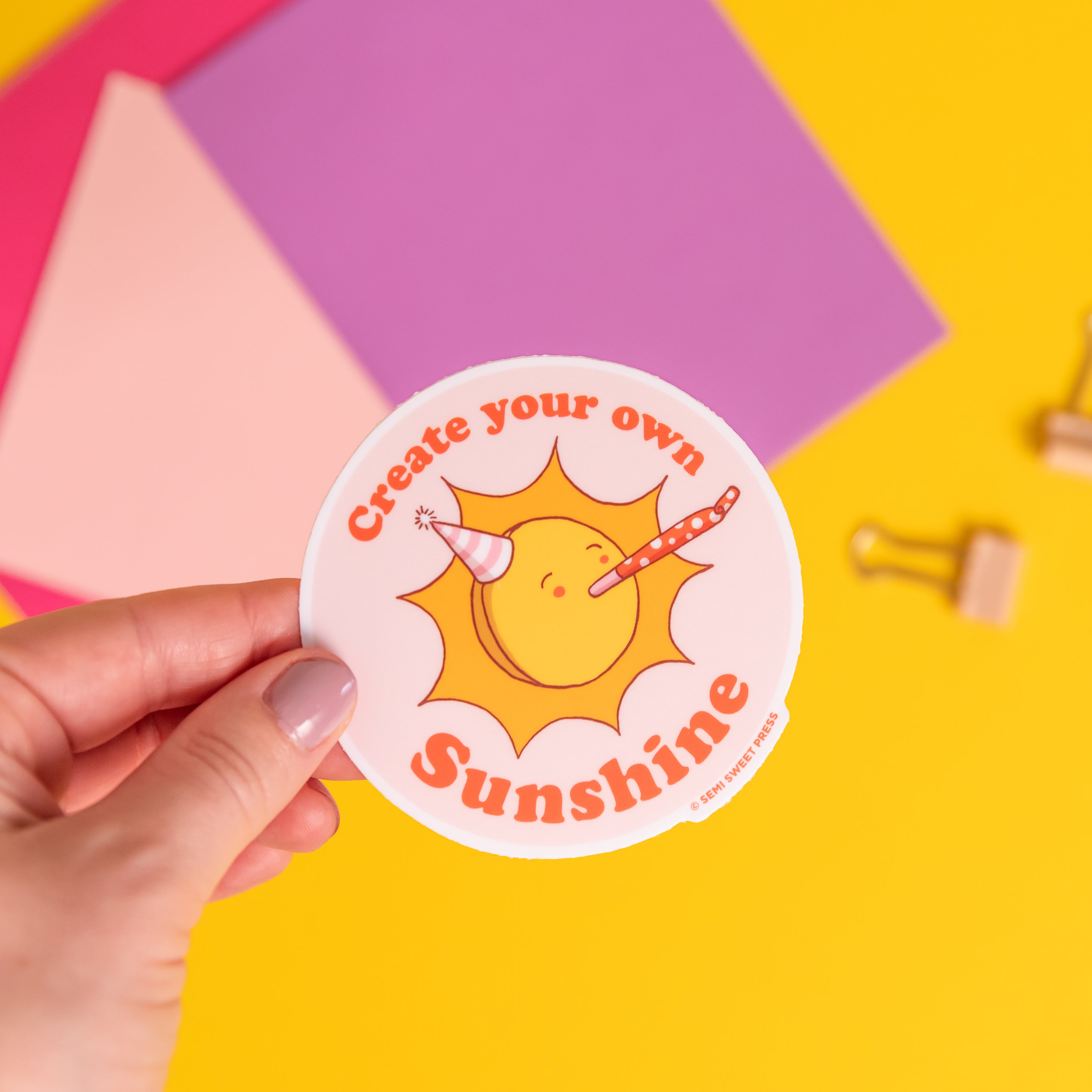 Create Sunshine vinyl sticker