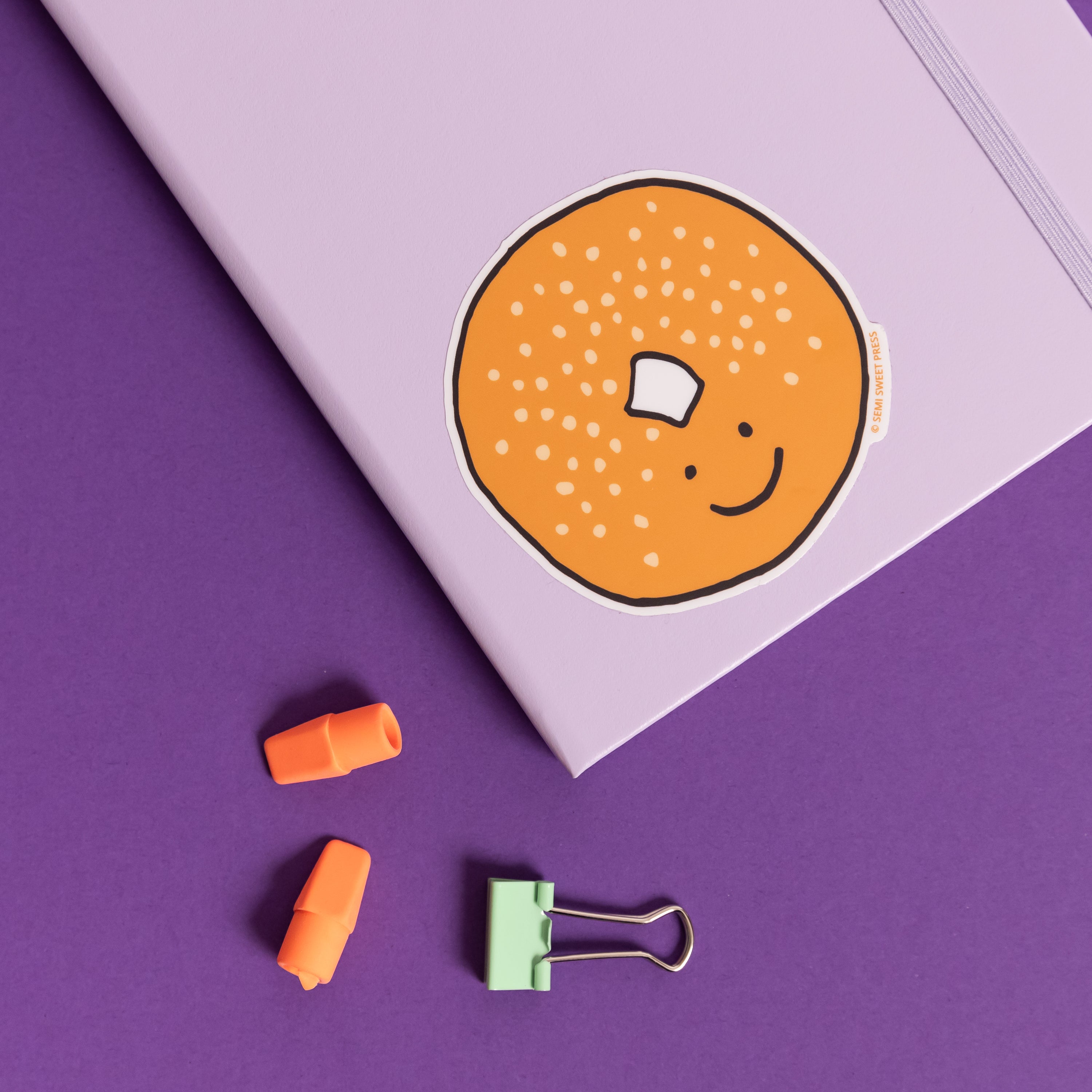 Bagel vinyl sticker