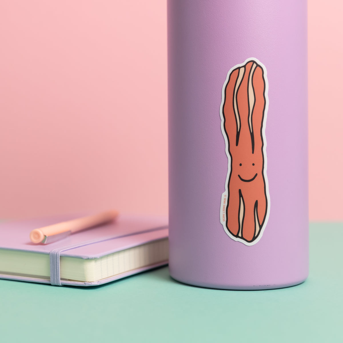 Bacon vinyl sticker | Semi Sweet Press