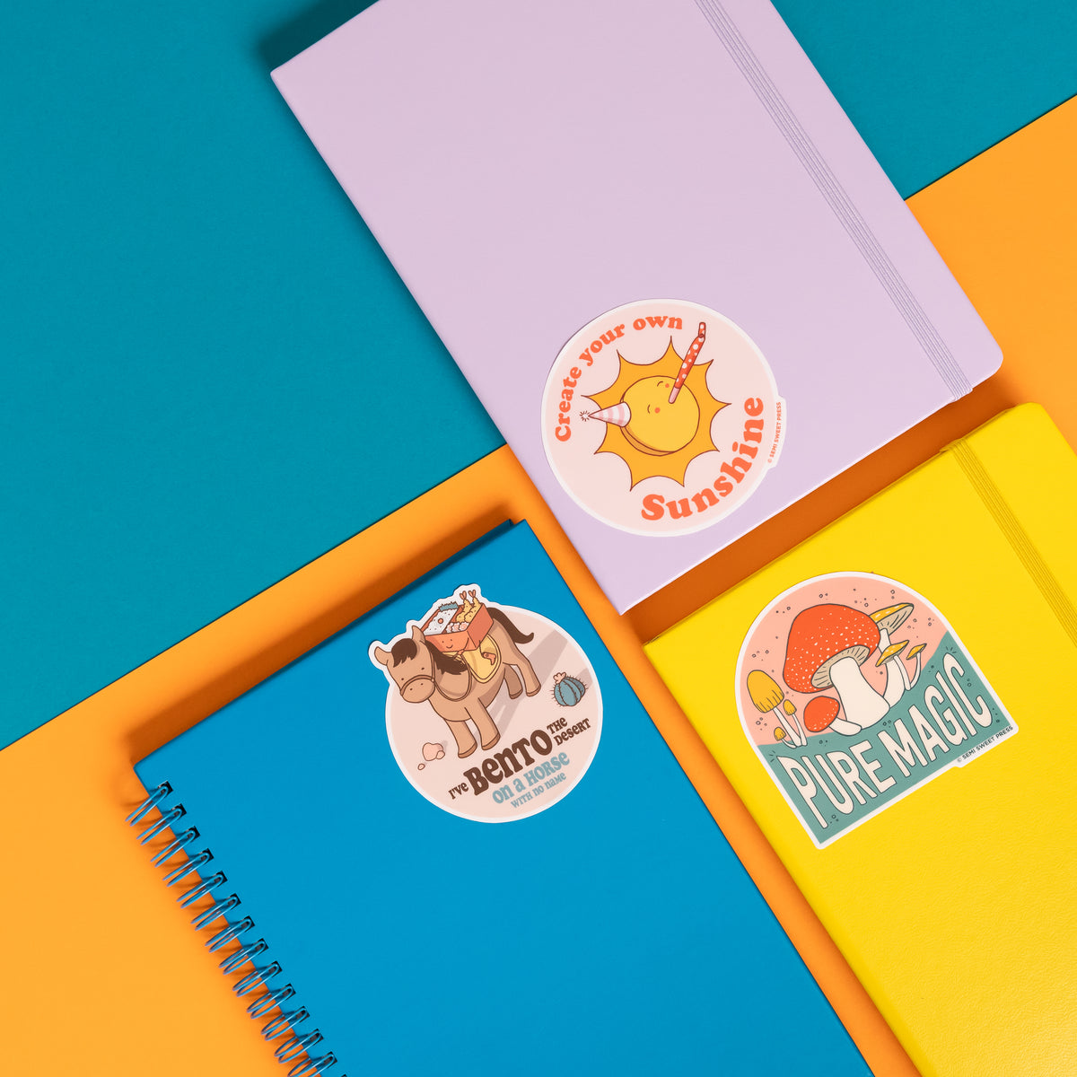 Sunshine Sticker Studio Create Sunshine vinyl sticker | Semi Sweet Press
