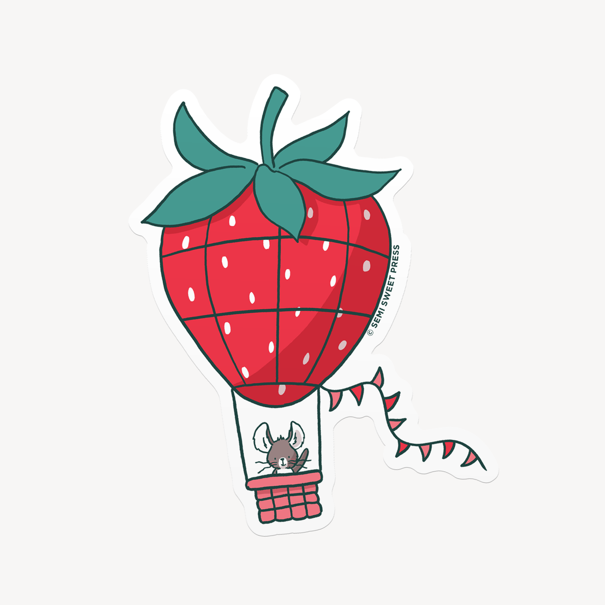 Berry Balloon vinyl sticker