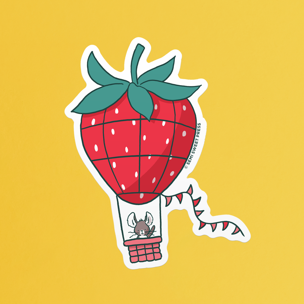 Berry Balloon vinyl sticker