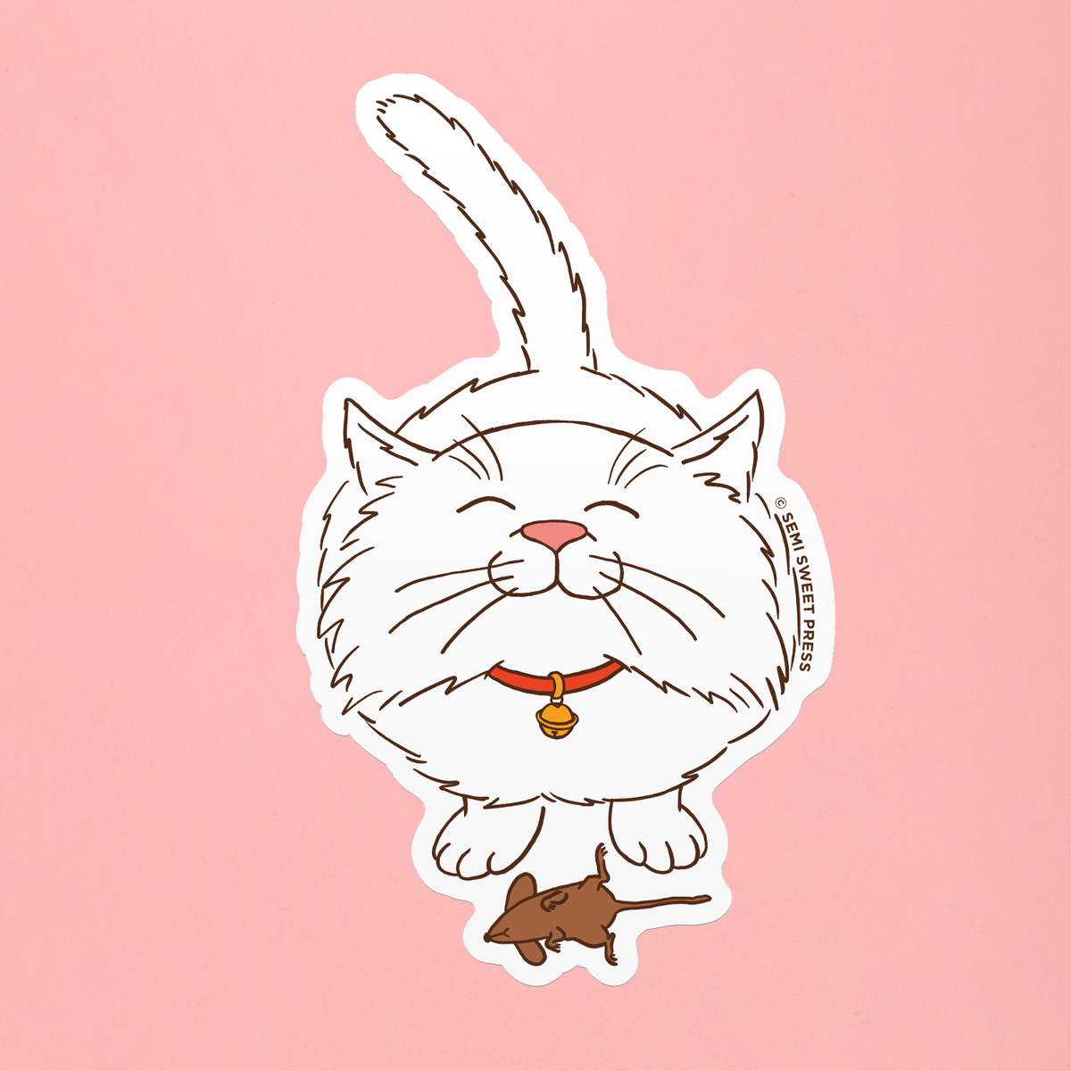 Cat and Mouse vinyl sticker