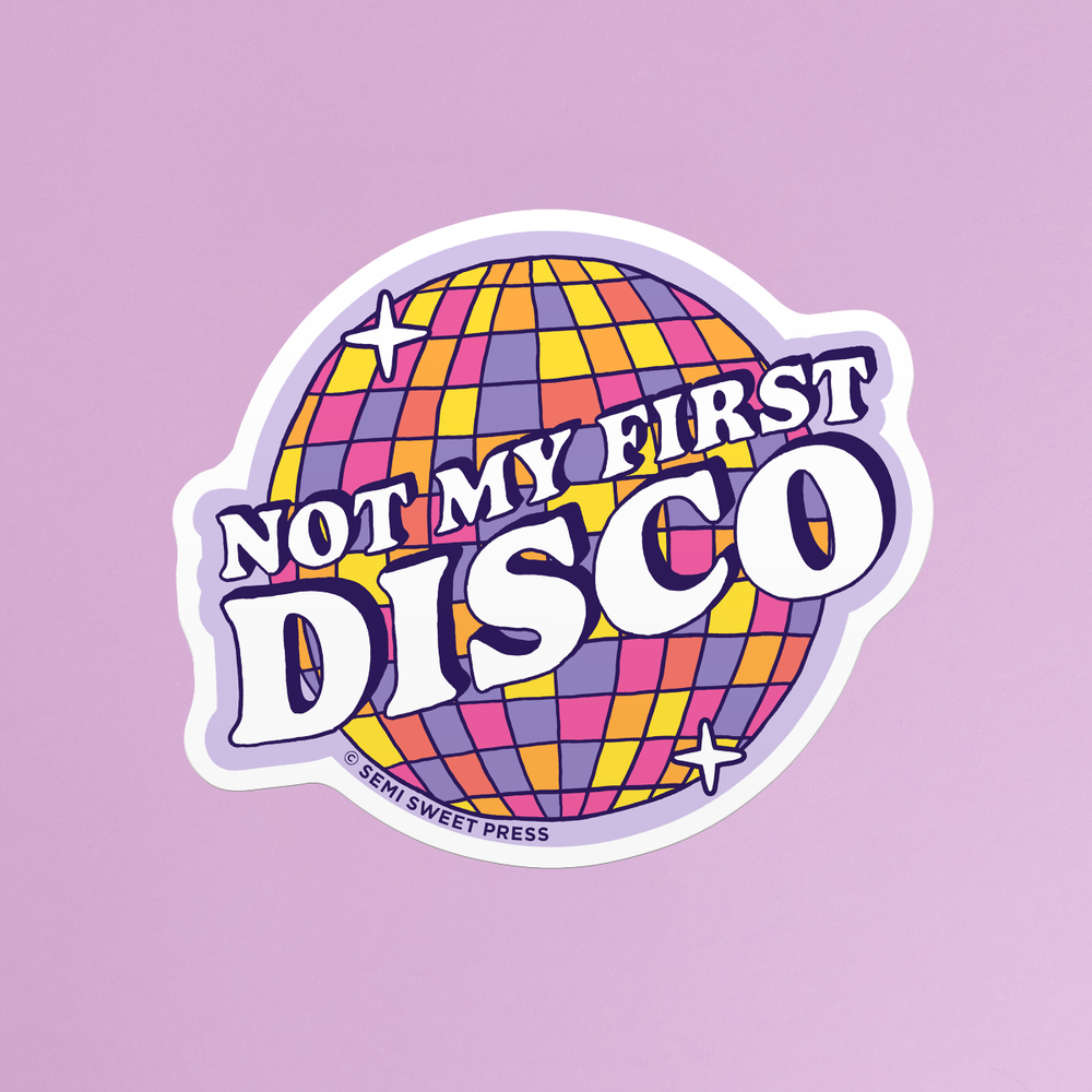 Disco Record Sticker Disco Ball vinyl sticker | Semi Sweet Press