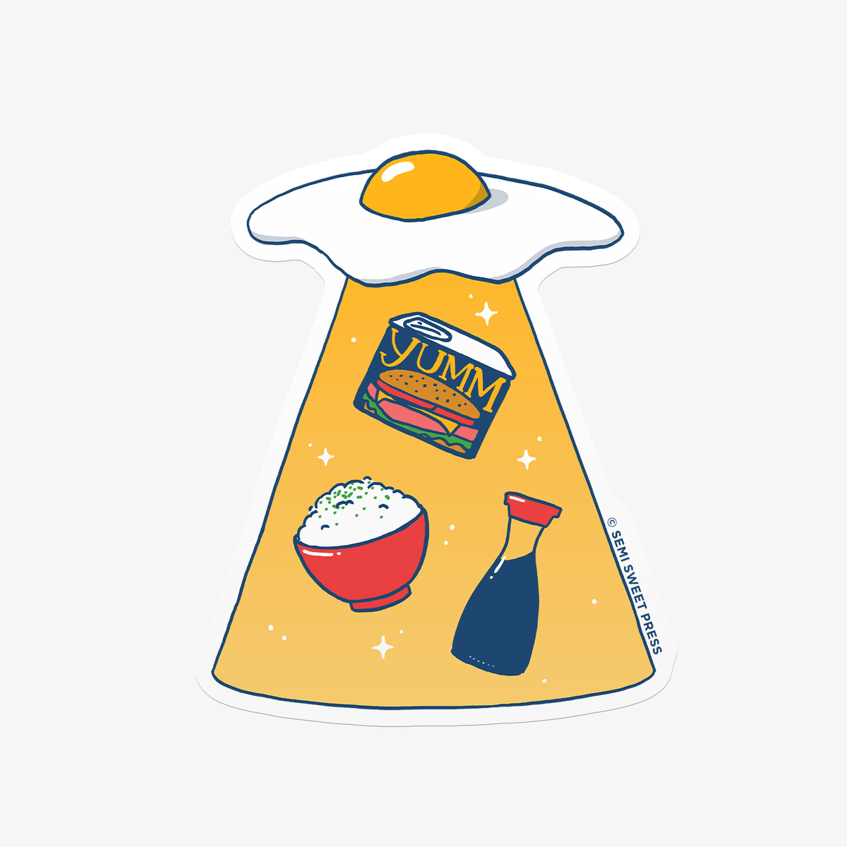 UFO Egg vinyl sticker
