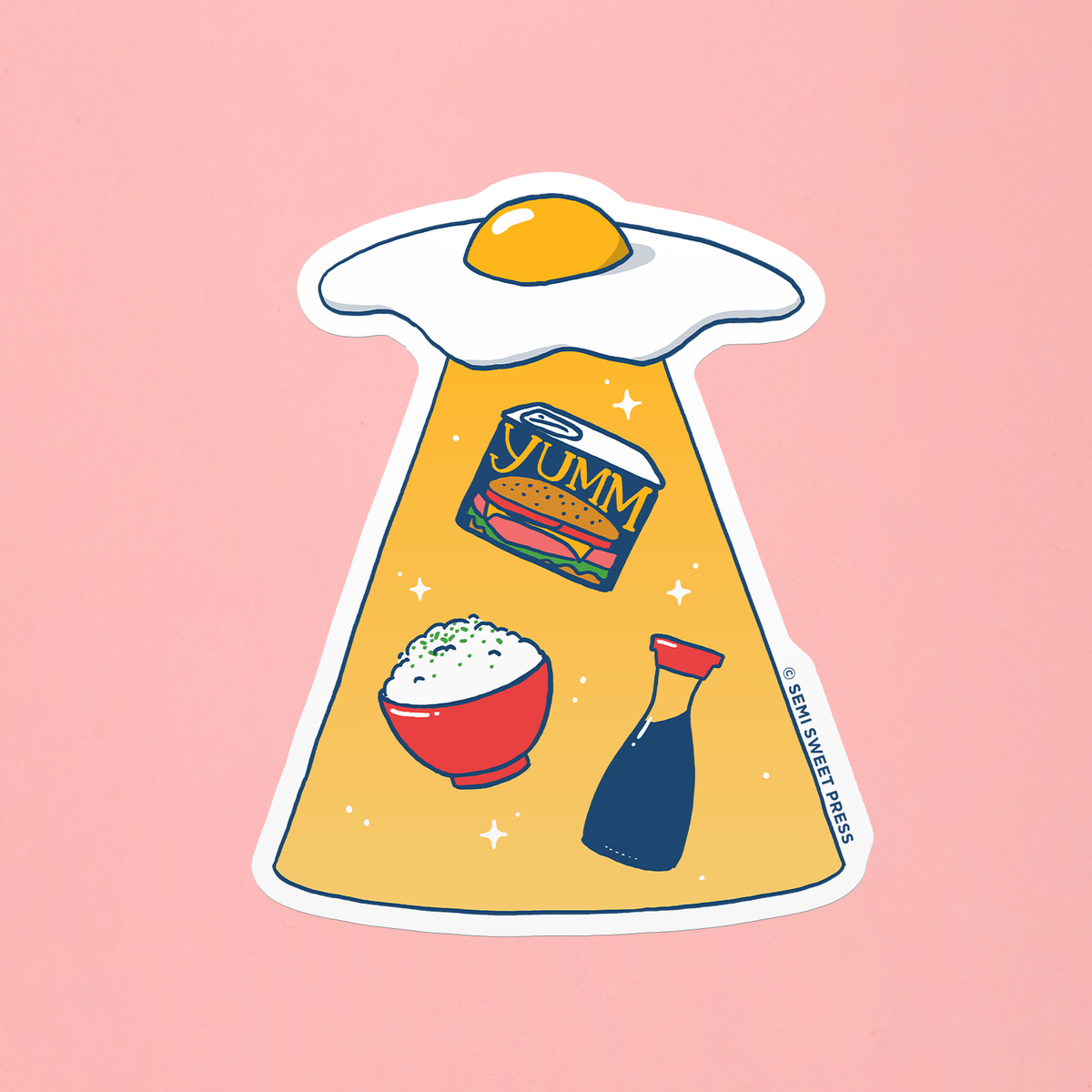 UFO Egg vinyl sticker