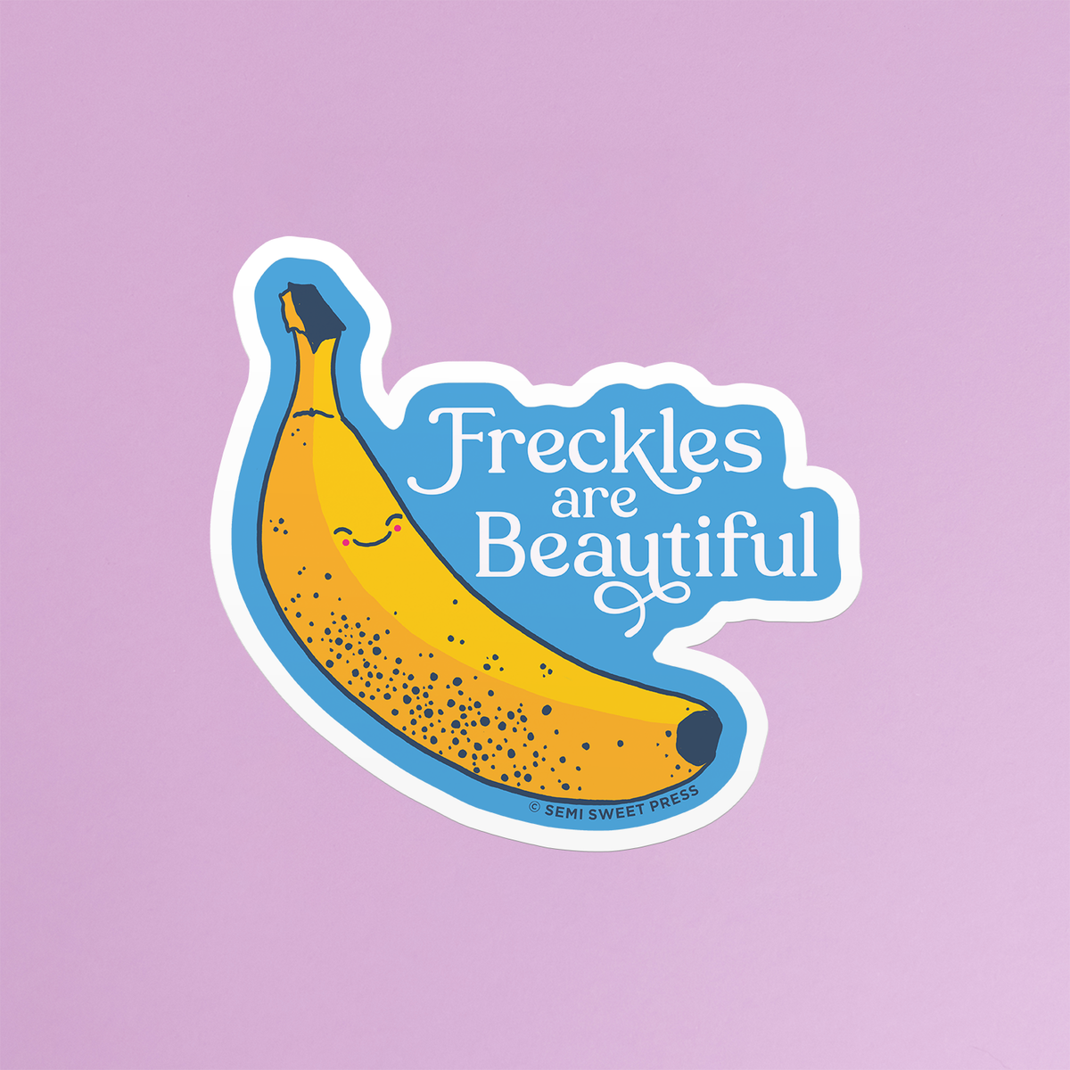 Freckle Banana vinyl sticker