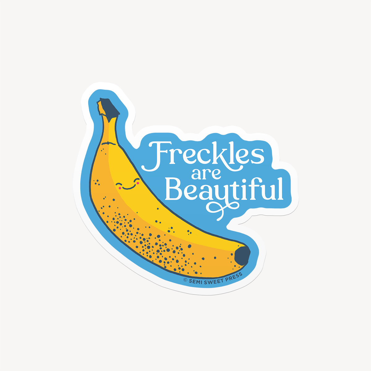 Freckle Banana vinyl sticker