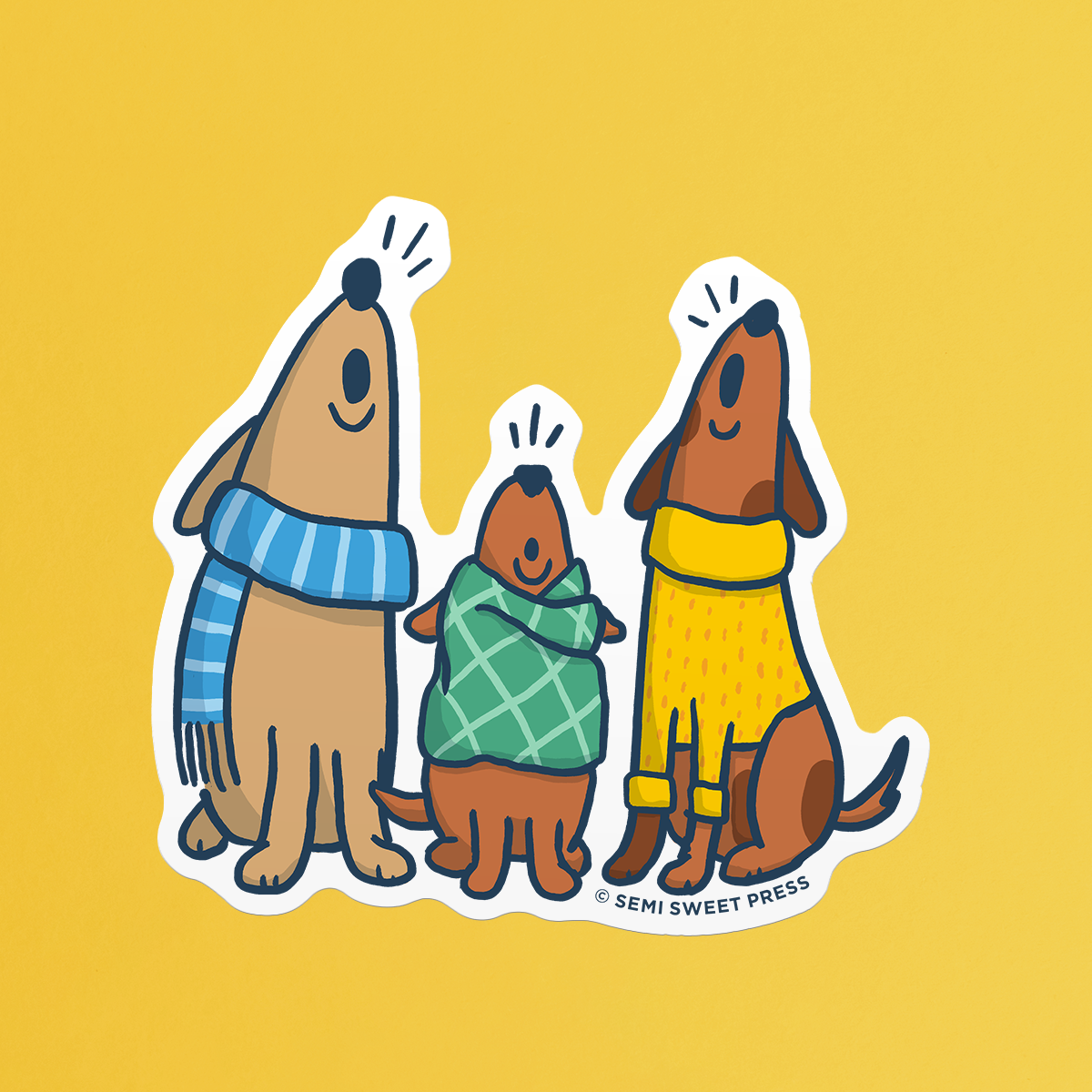 Howling Dogs compostable sticker