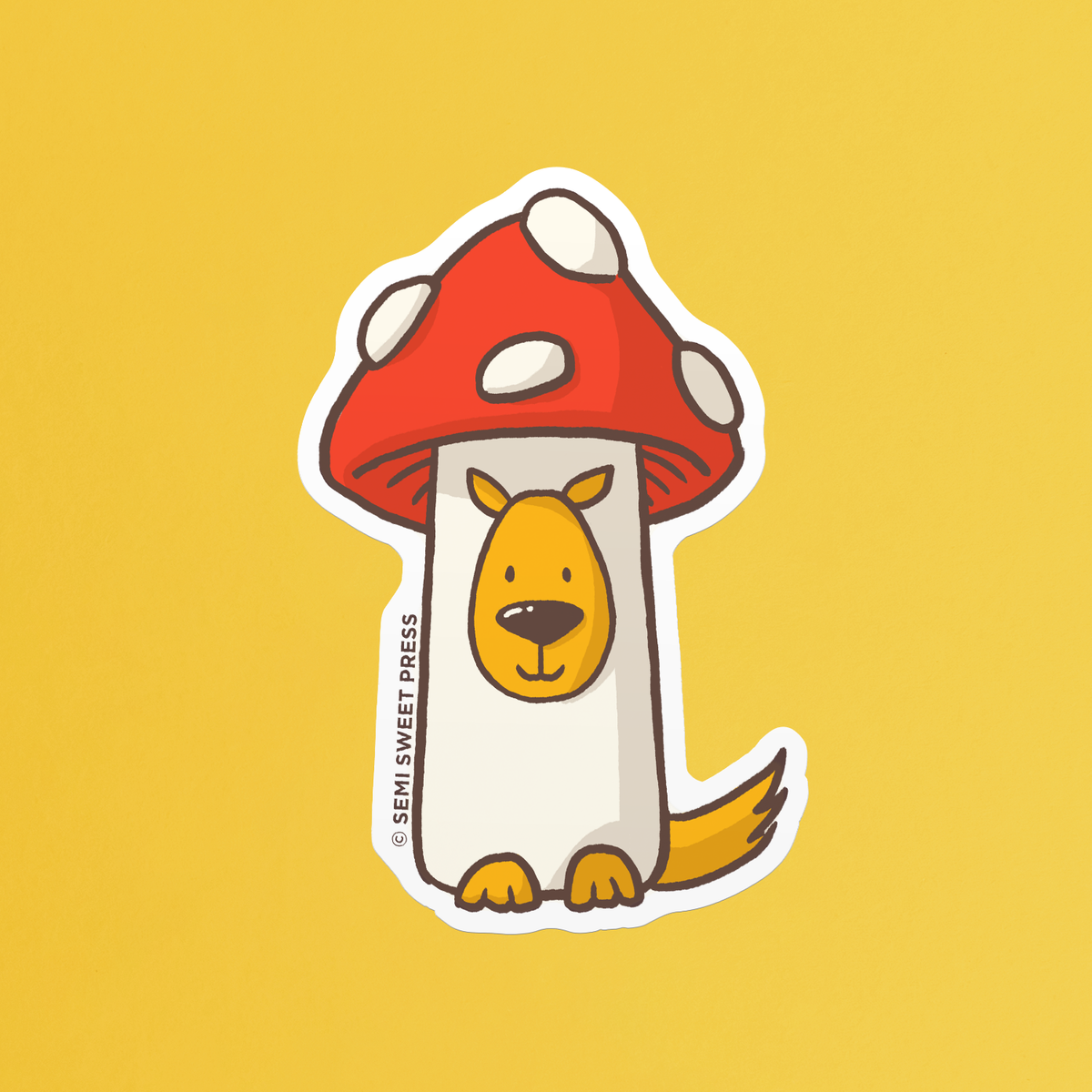 Mushroom Dog Lab vinyl sticker