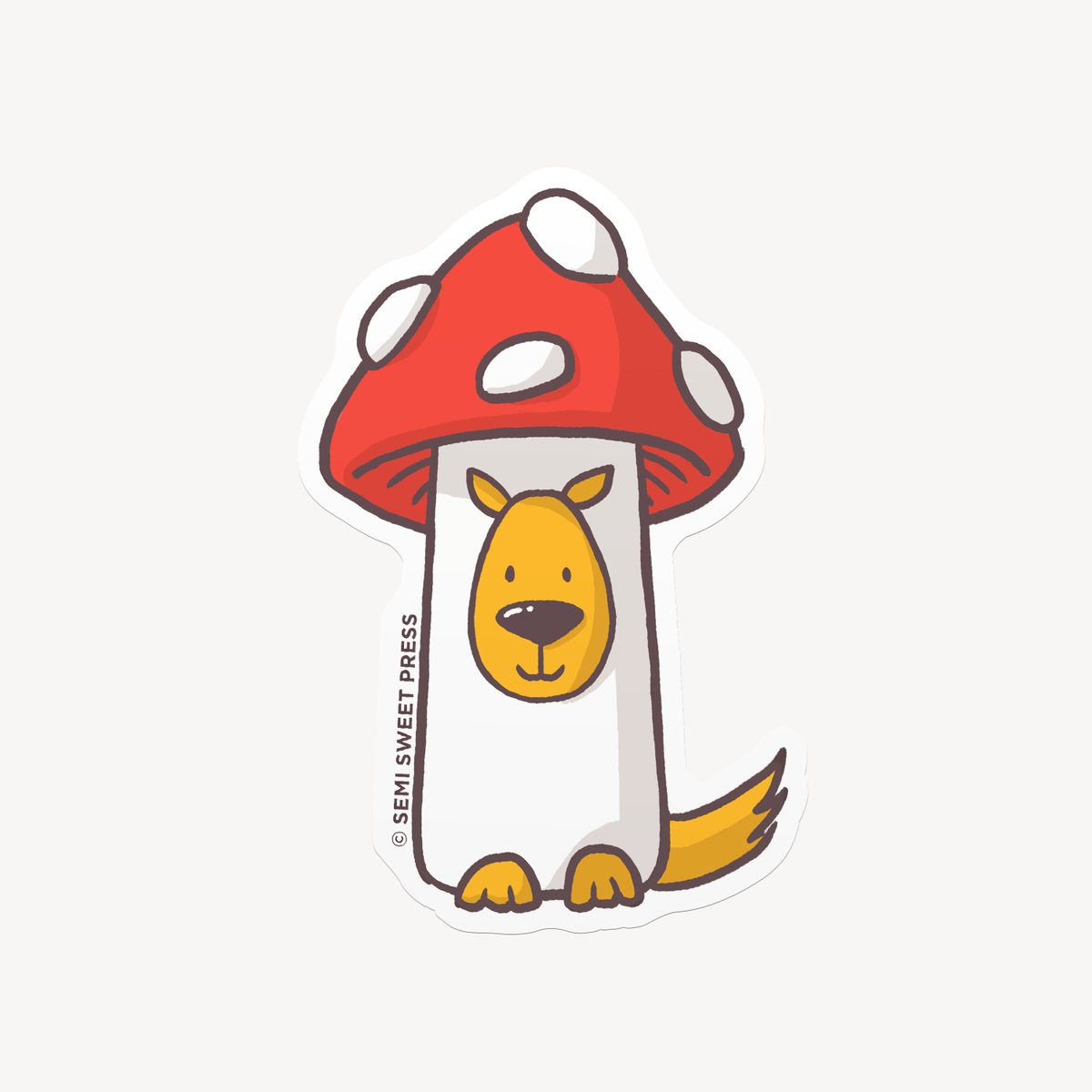 Mushroom Dog Lab vinyl sticker
