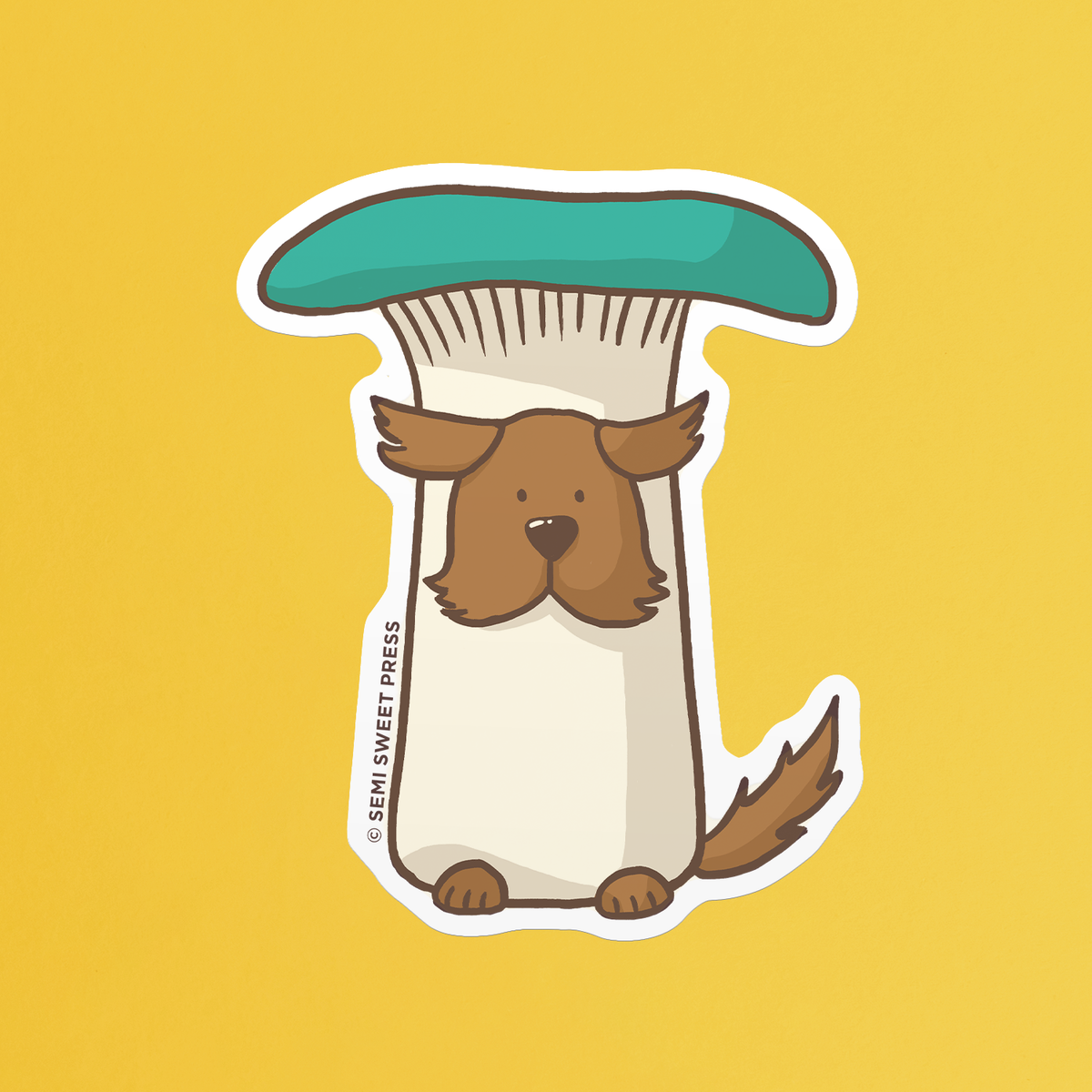 Mushroom Dog Schnauzer vinyl sticker