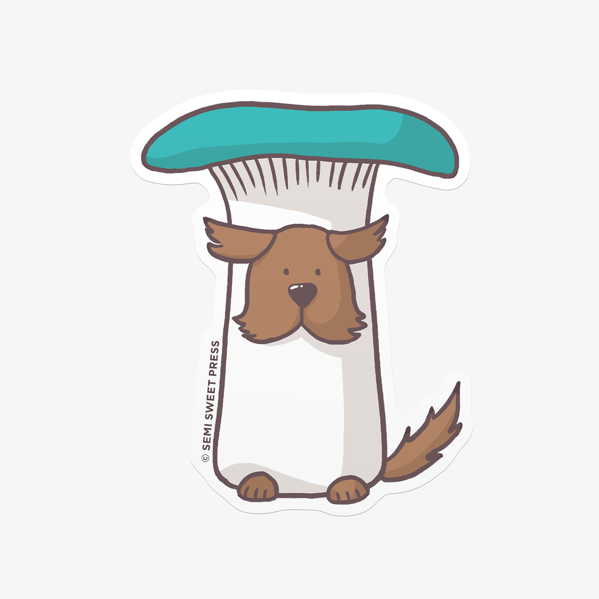 Mushroom Dog Schnauzer vinyl sticker