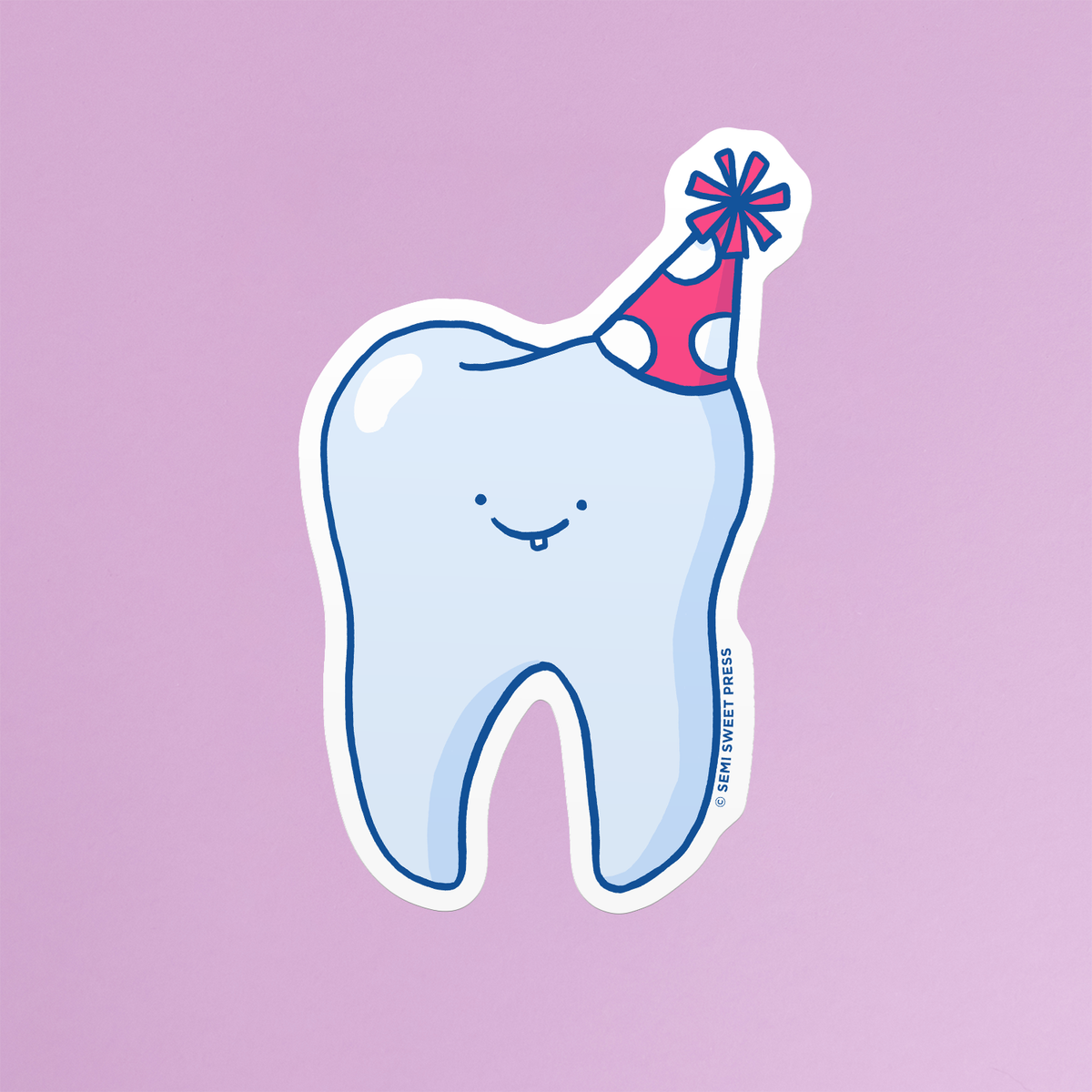 Party Tooth vinyl sticker