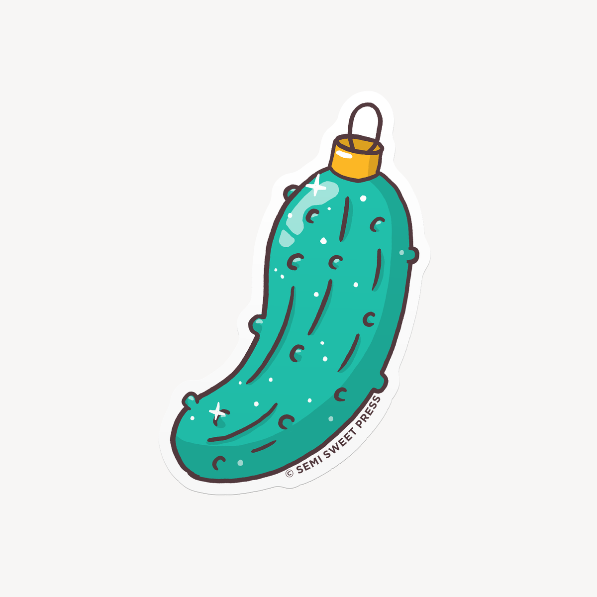 Pickle Ornament vinyl sticker