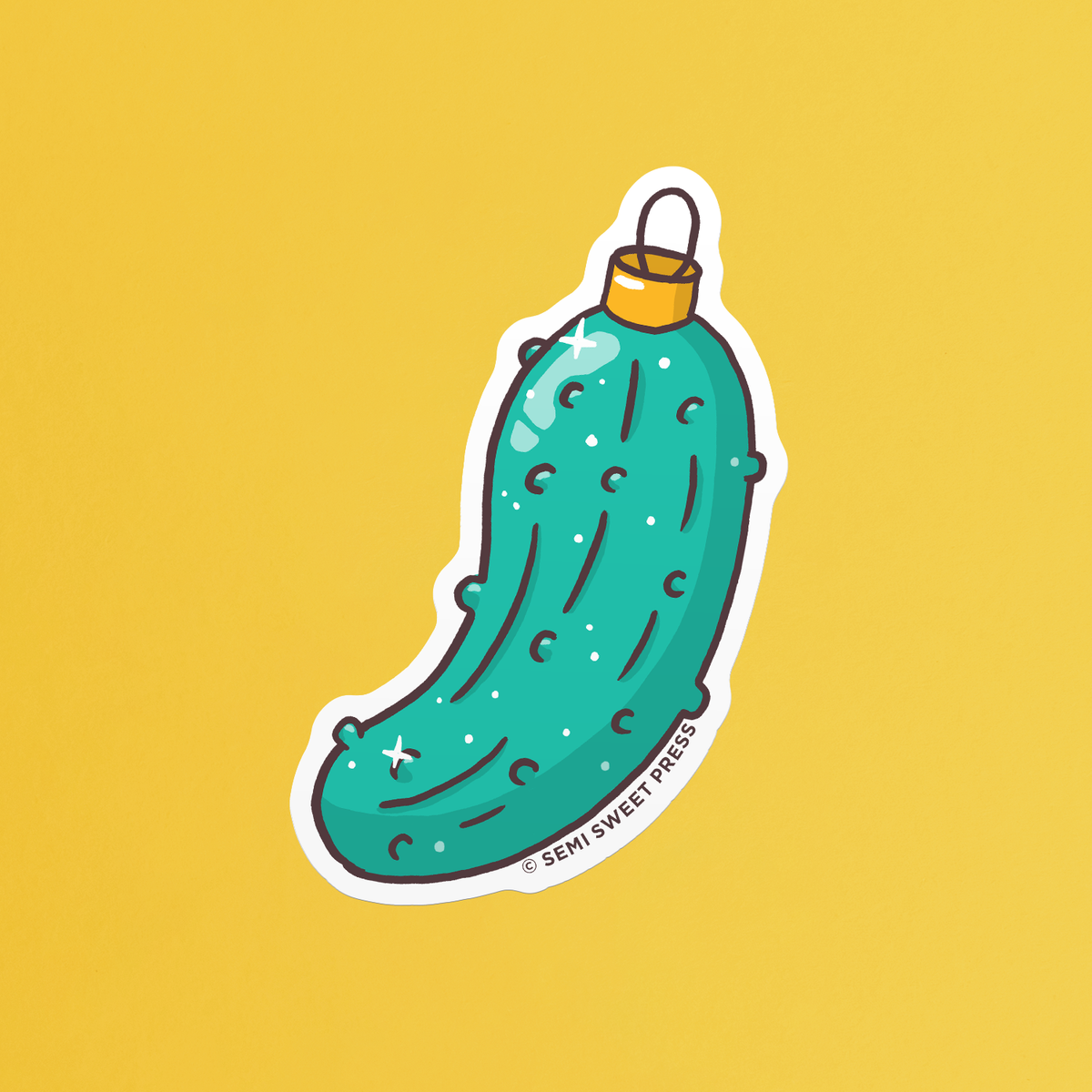 Pickle Ornament vinyl sticker
