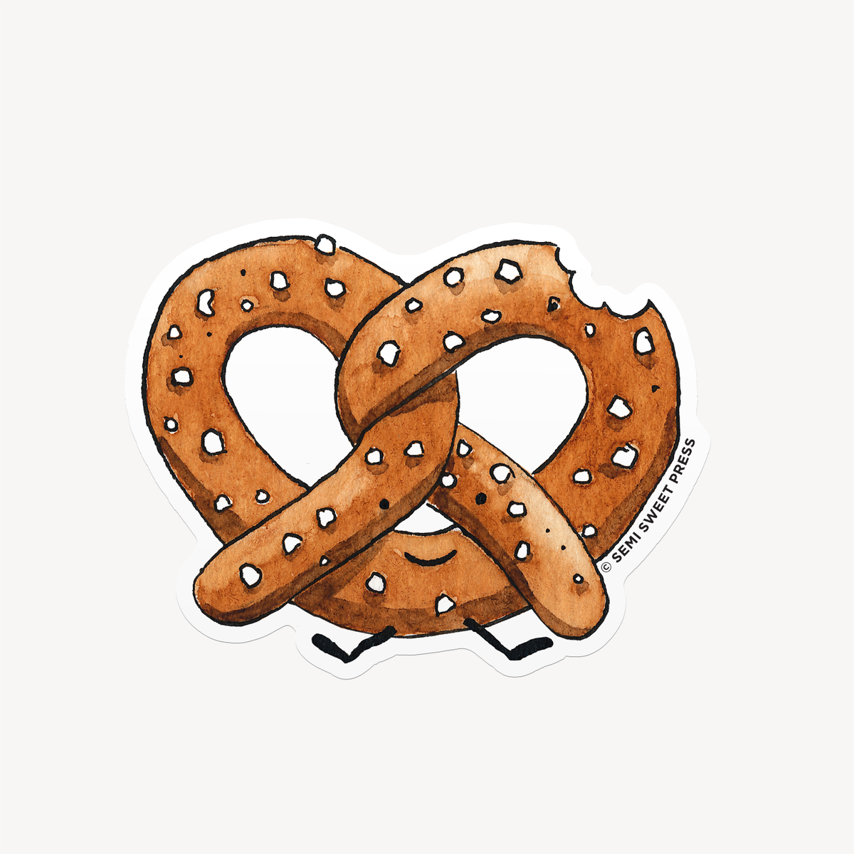 Pretzel vinyl sticker