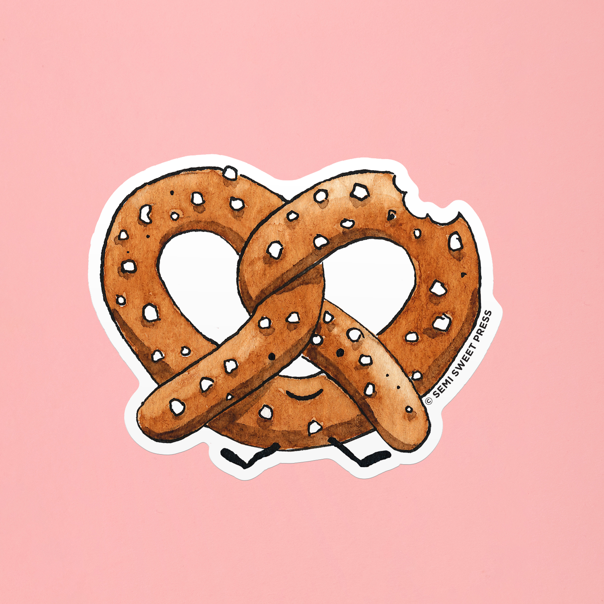 Pretzel vinyl sticker