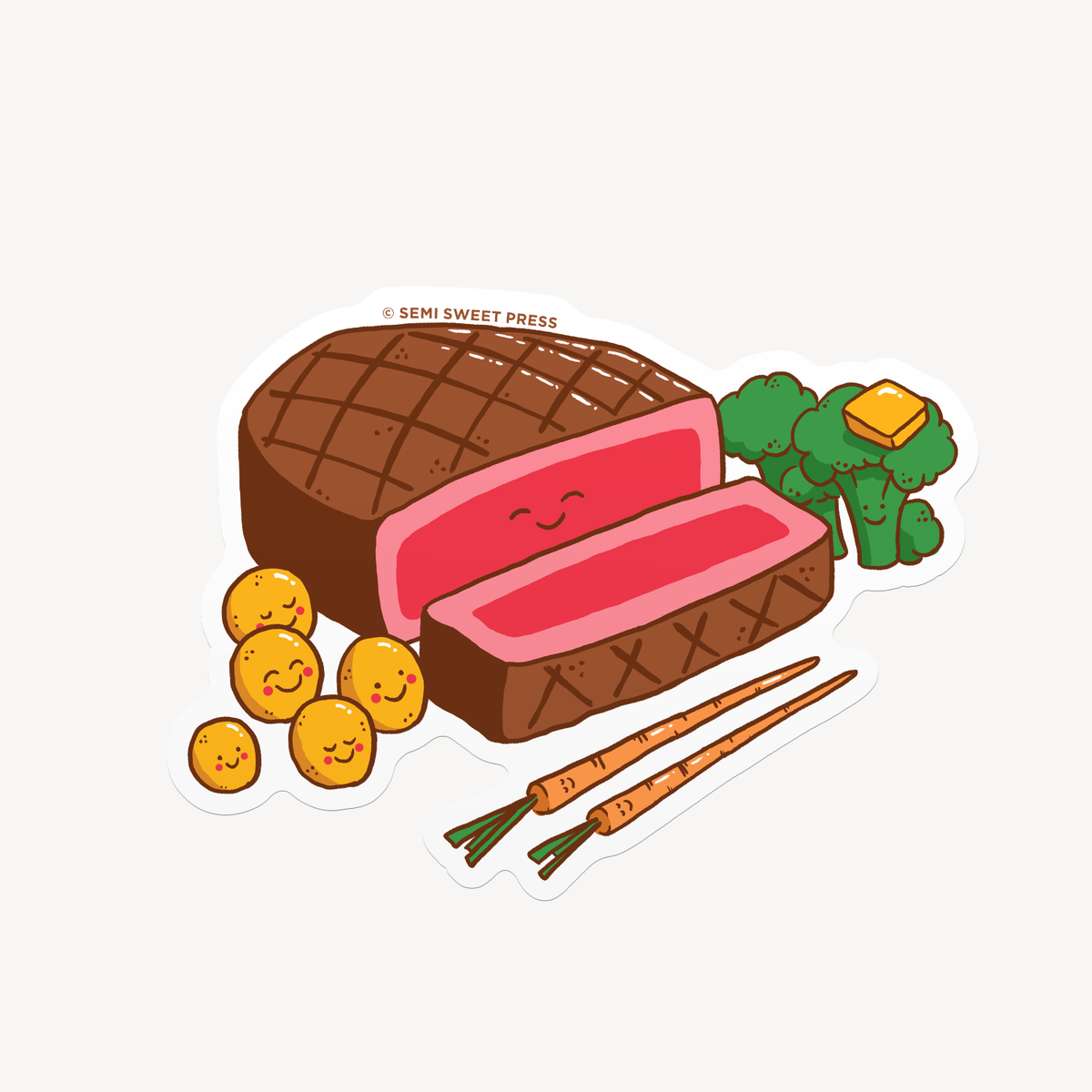 steak Dinner vinyl sticker