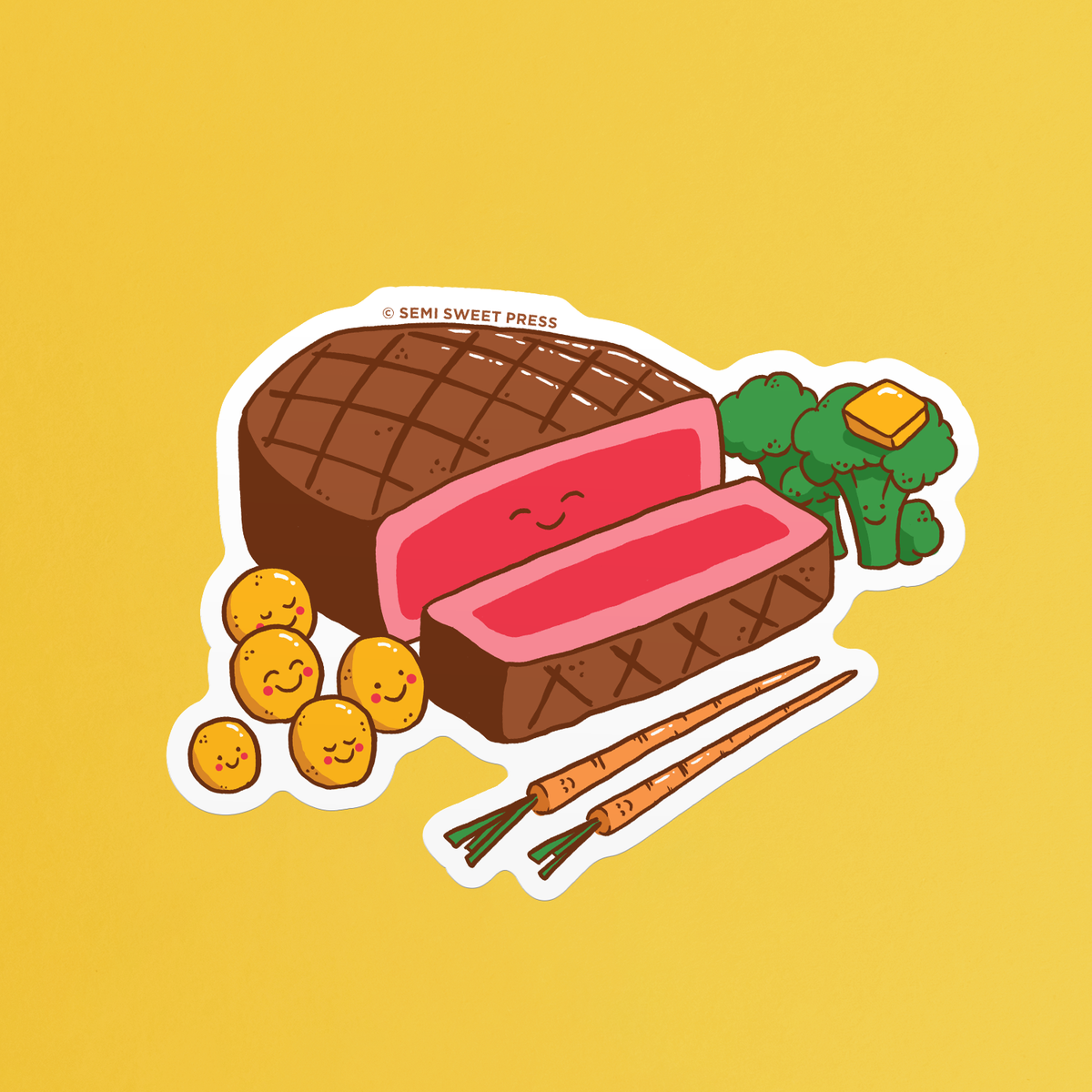 steak Dinner vinyl sticker