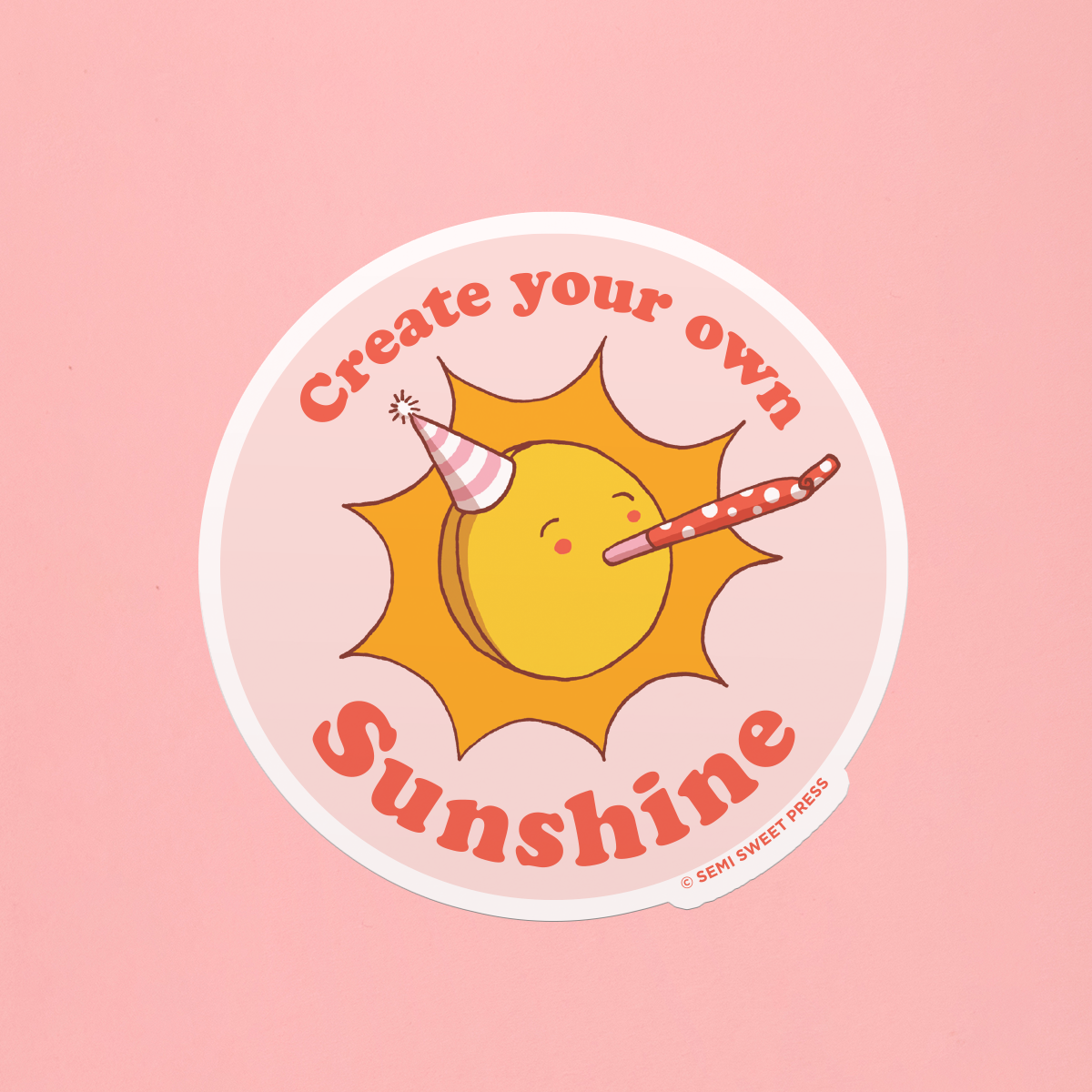 Create Sunshine vinyl sticker
