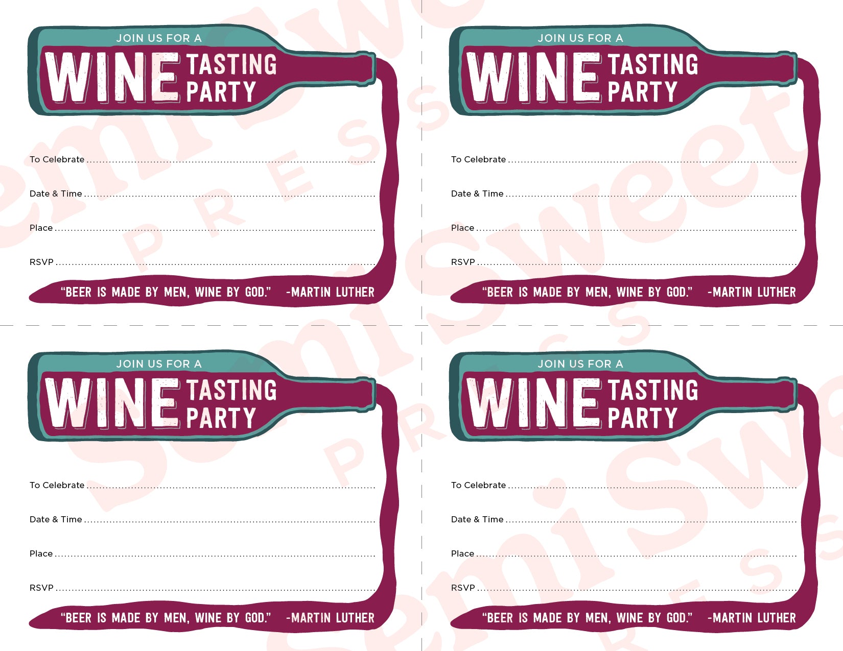 Printable Wine Tasting Kit