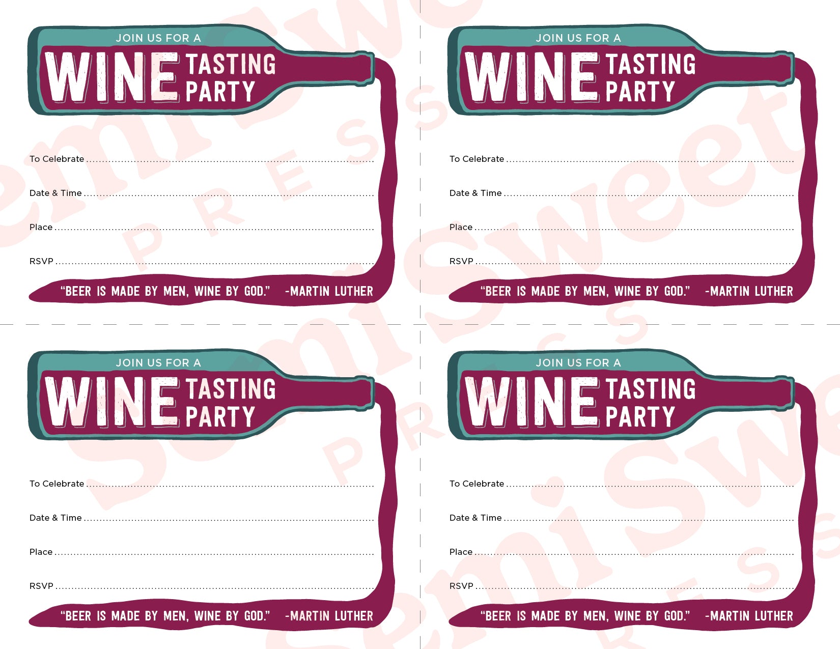 Printable Wine Tasting Kit